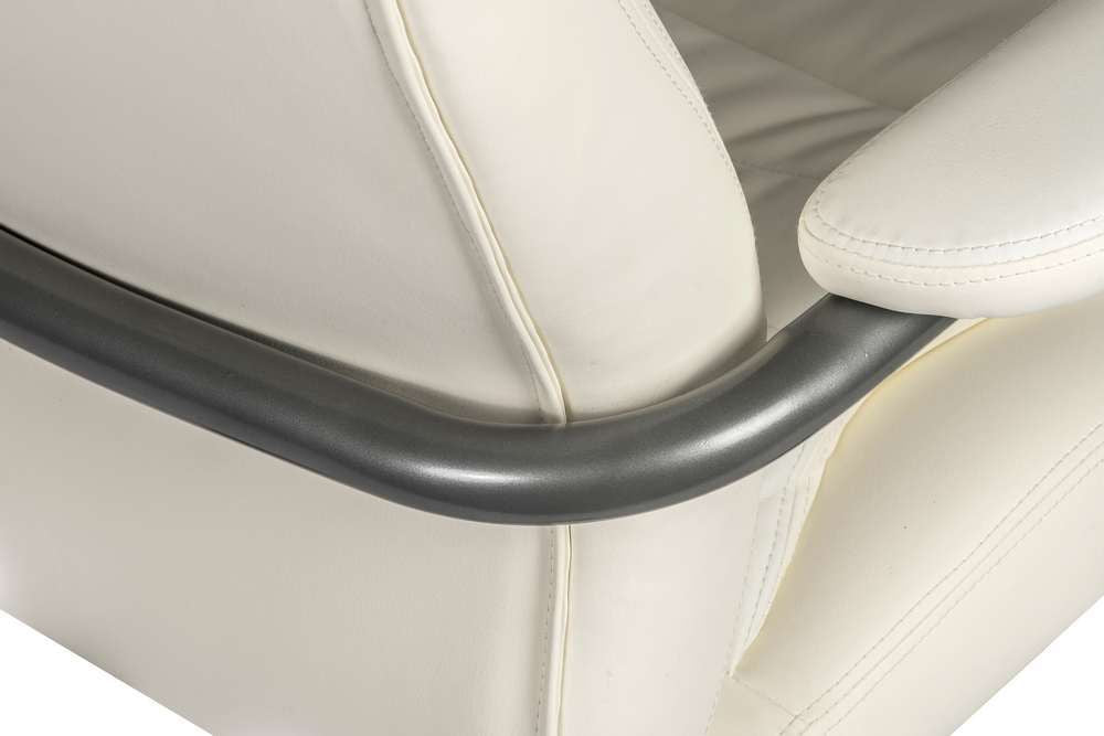 Goliath White Leather Bariatric Office Chair