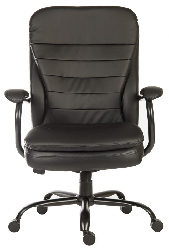 Goliath Heavy Duty 27 Stone Rated Black Leather Office Chair