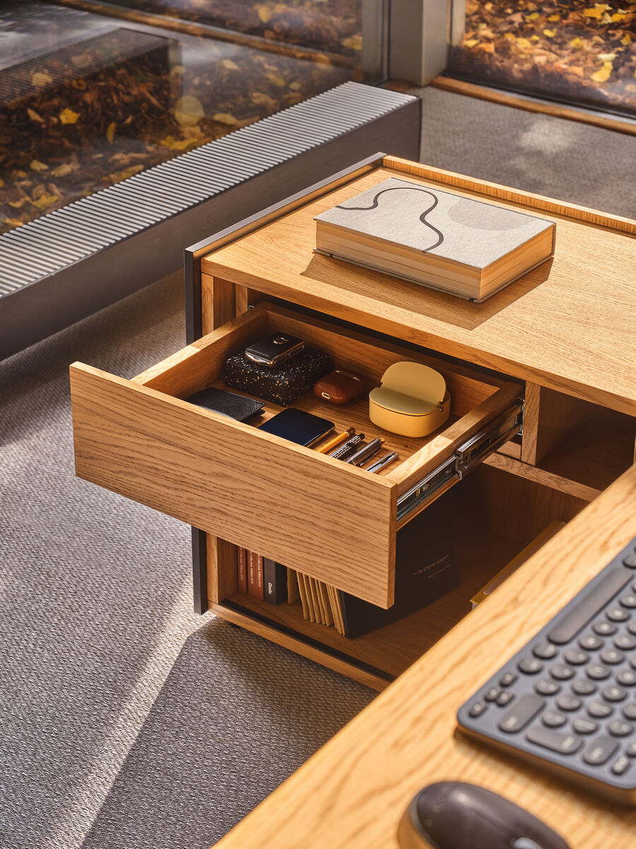 Viga Modern Oak Executive Desk