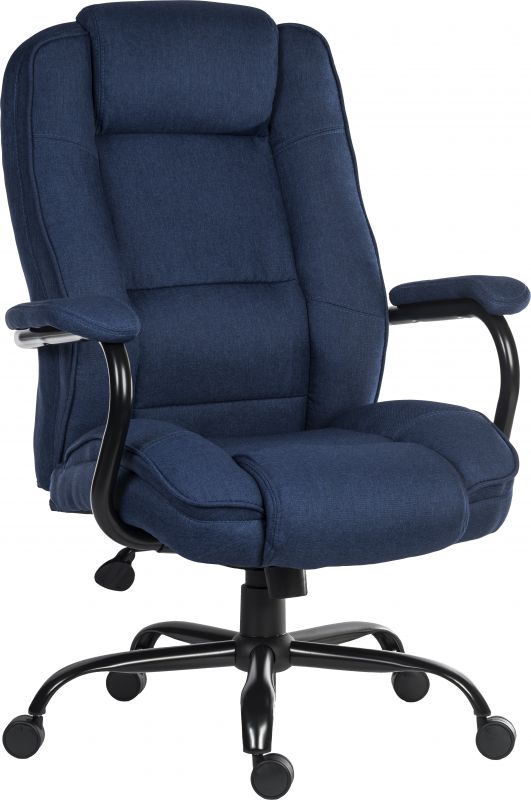 Goliath Duo Ink Blue Fabric Heavy Duty Office Chair 27 Stone | 24 Hour Chair UK