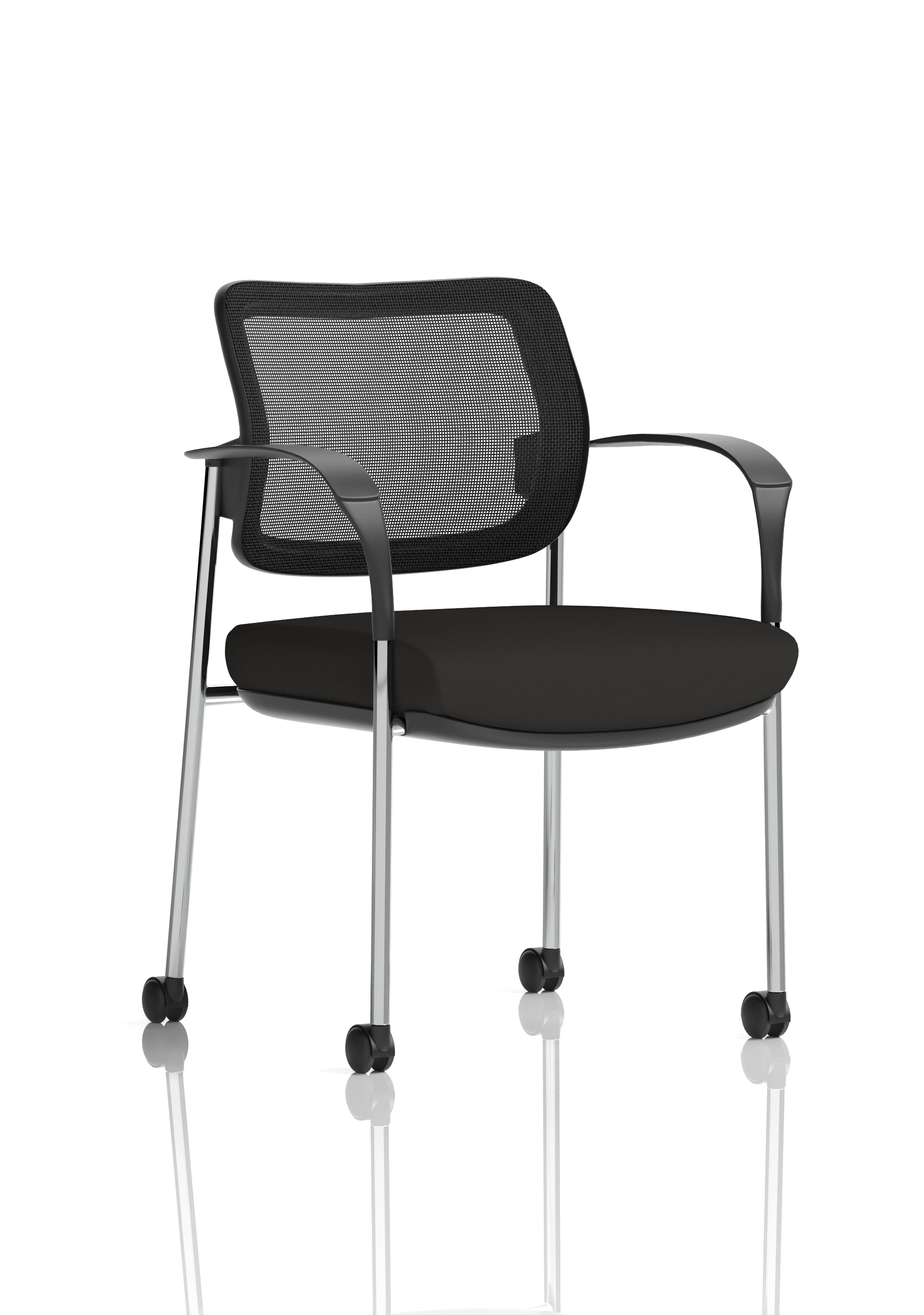 Brunswick Deluxe Medium Back Visitor Office Chair with Arms with Castors