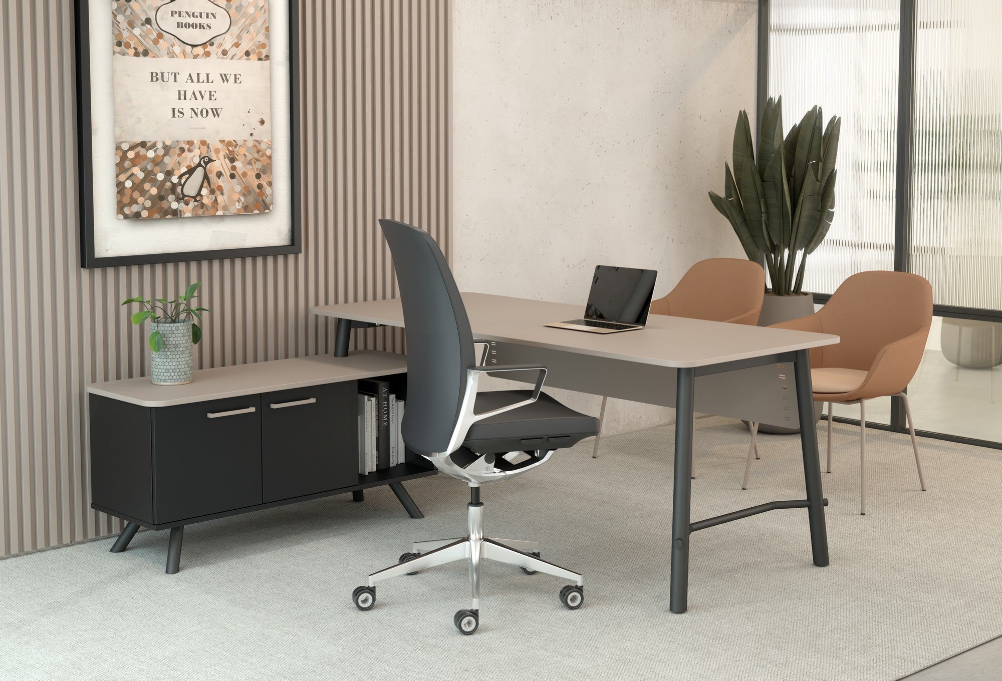 Serenity Executive Workstation with Return Storage