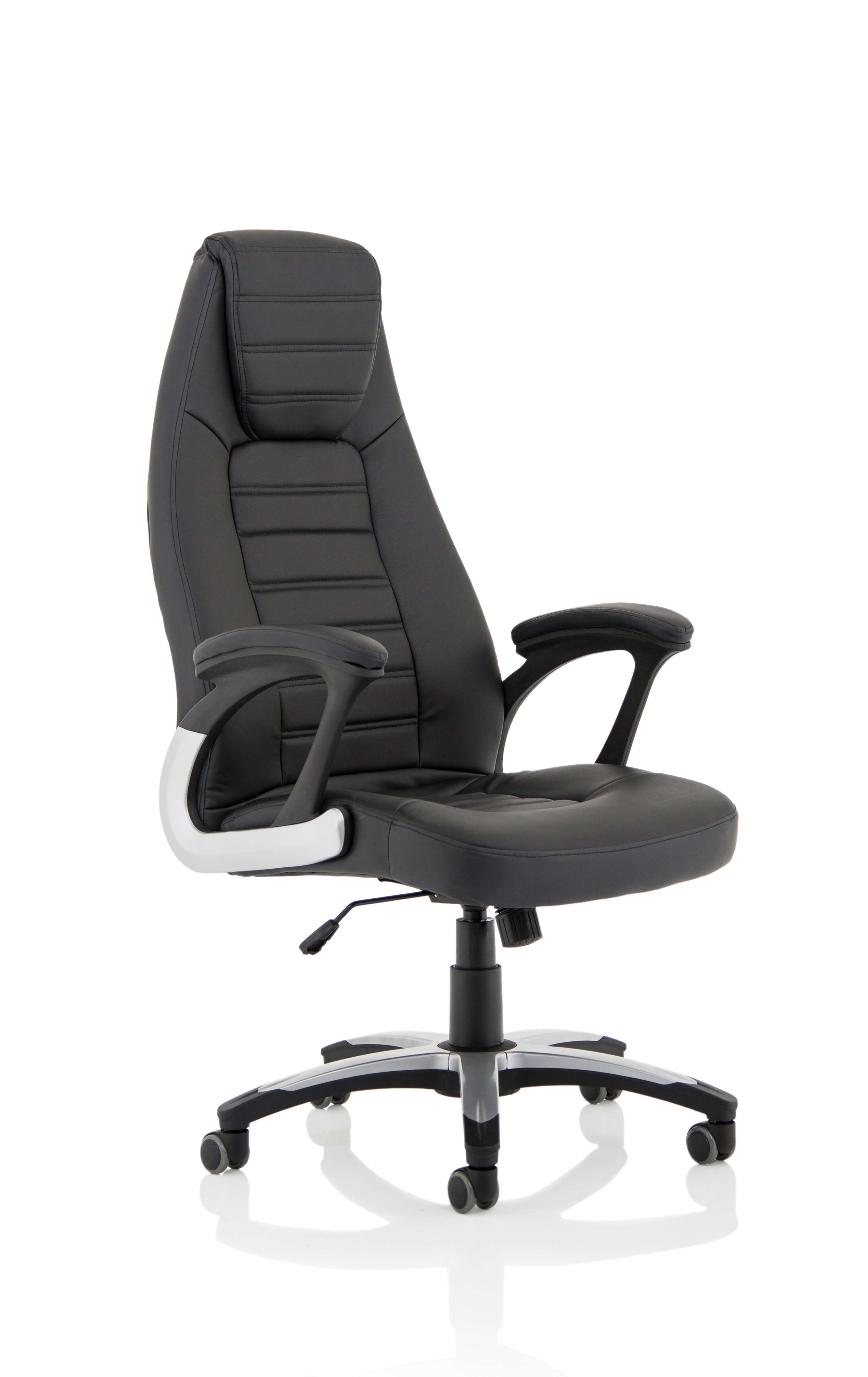 Metropolis High Back Black Leather Executive Office Chair