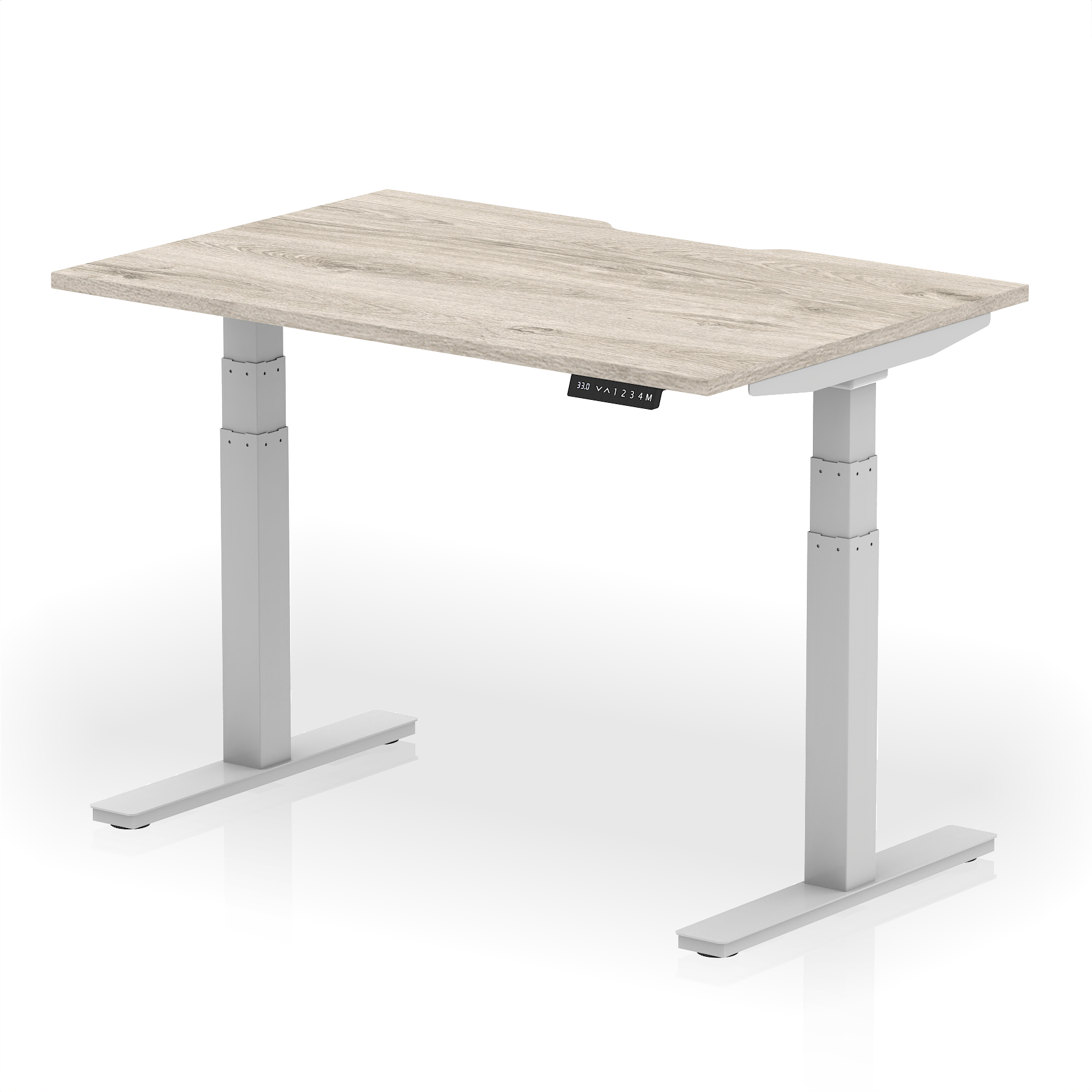 Air Scalloped Edge Height Adjustable Office Desk