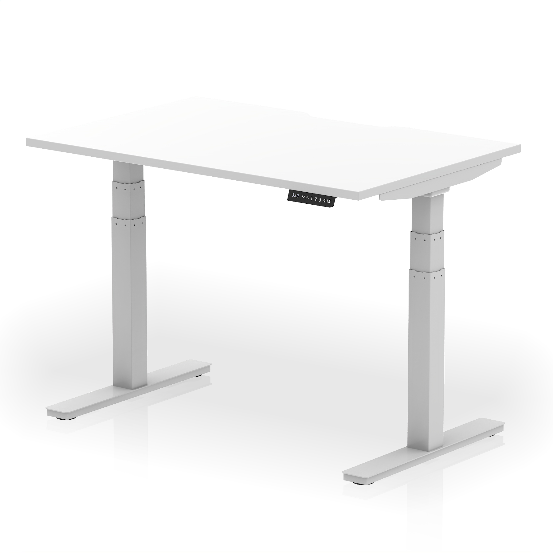 Air Scalloped Edge Height Adjustable Office Desk