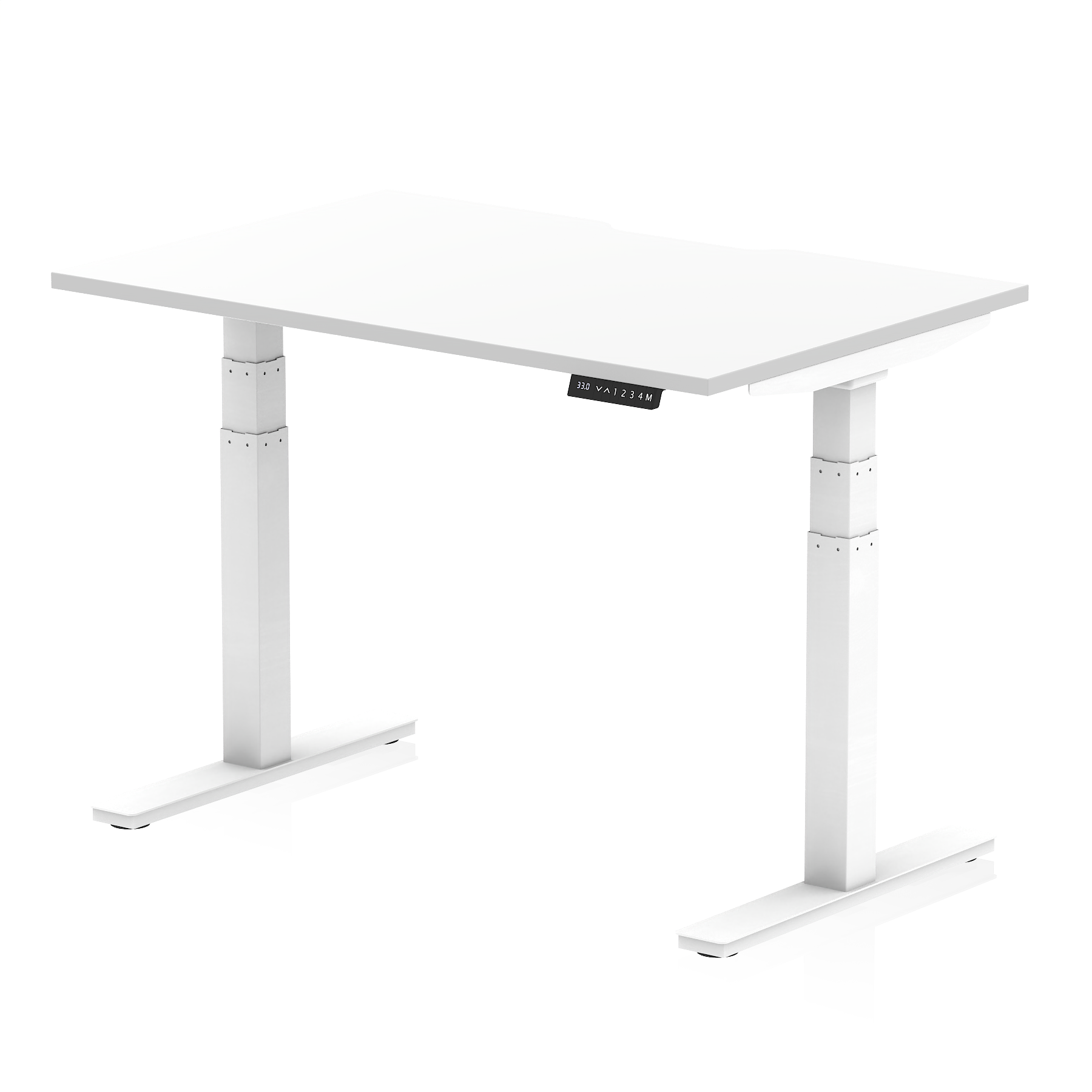 Air Scalloped Edge Height Adjustable Office Desk