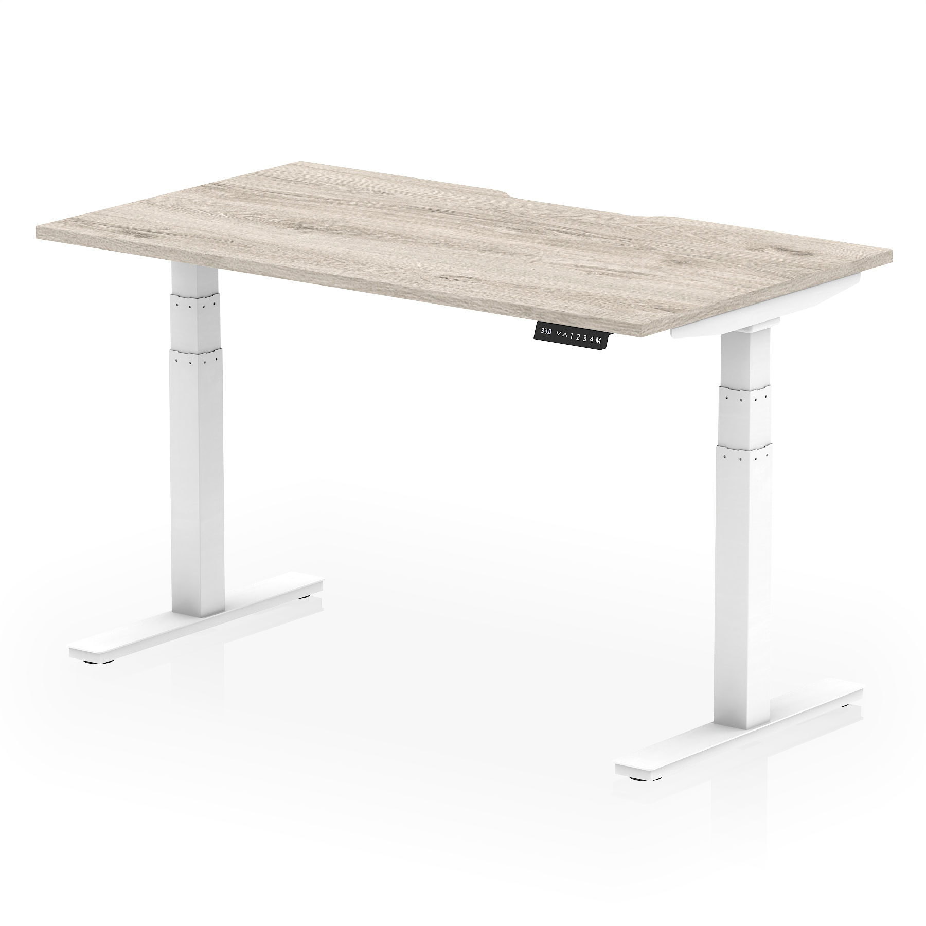 Air Scalloped Edge Height Adjustable Office Desk