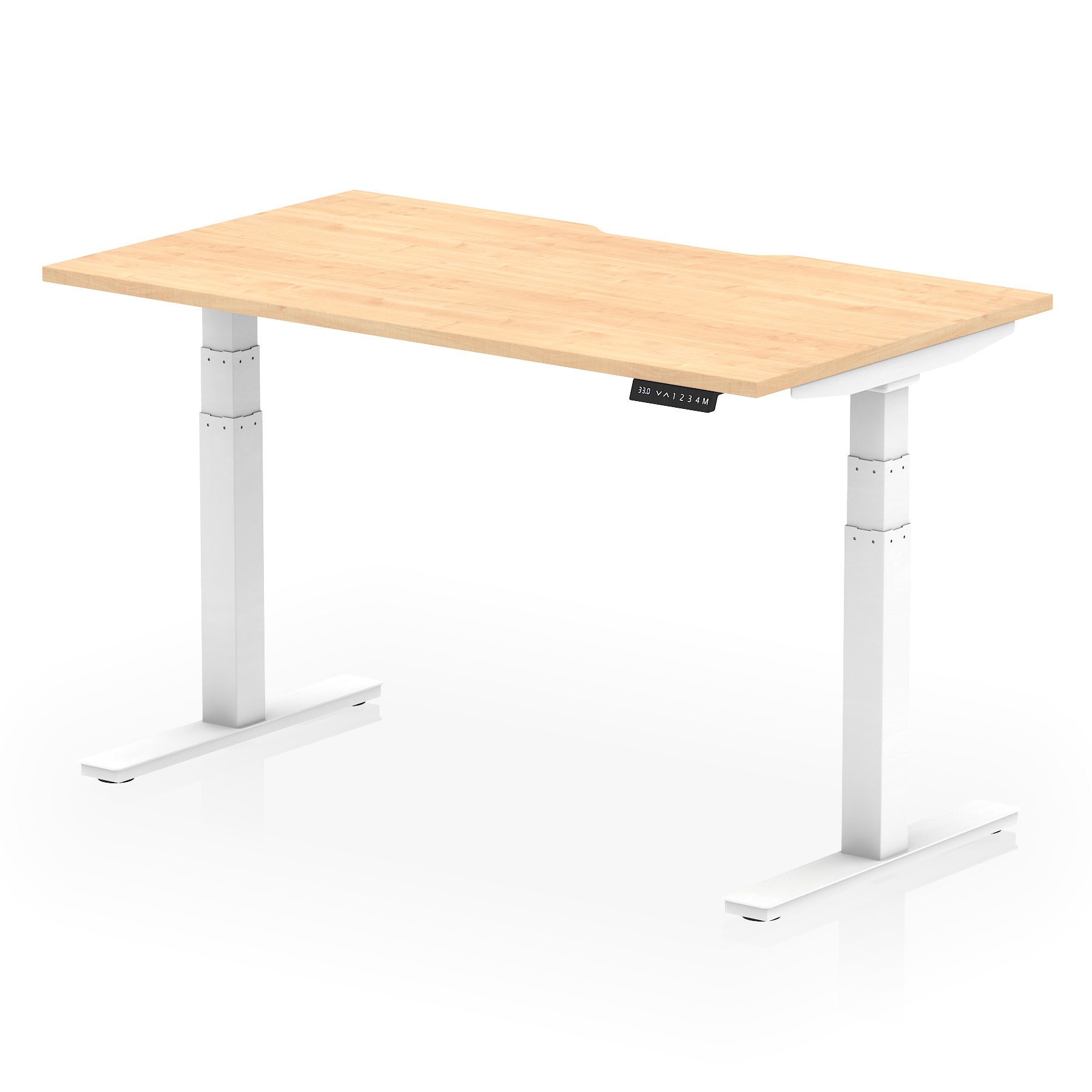 Air Scalloped Edge Height Adjustable Office Desk