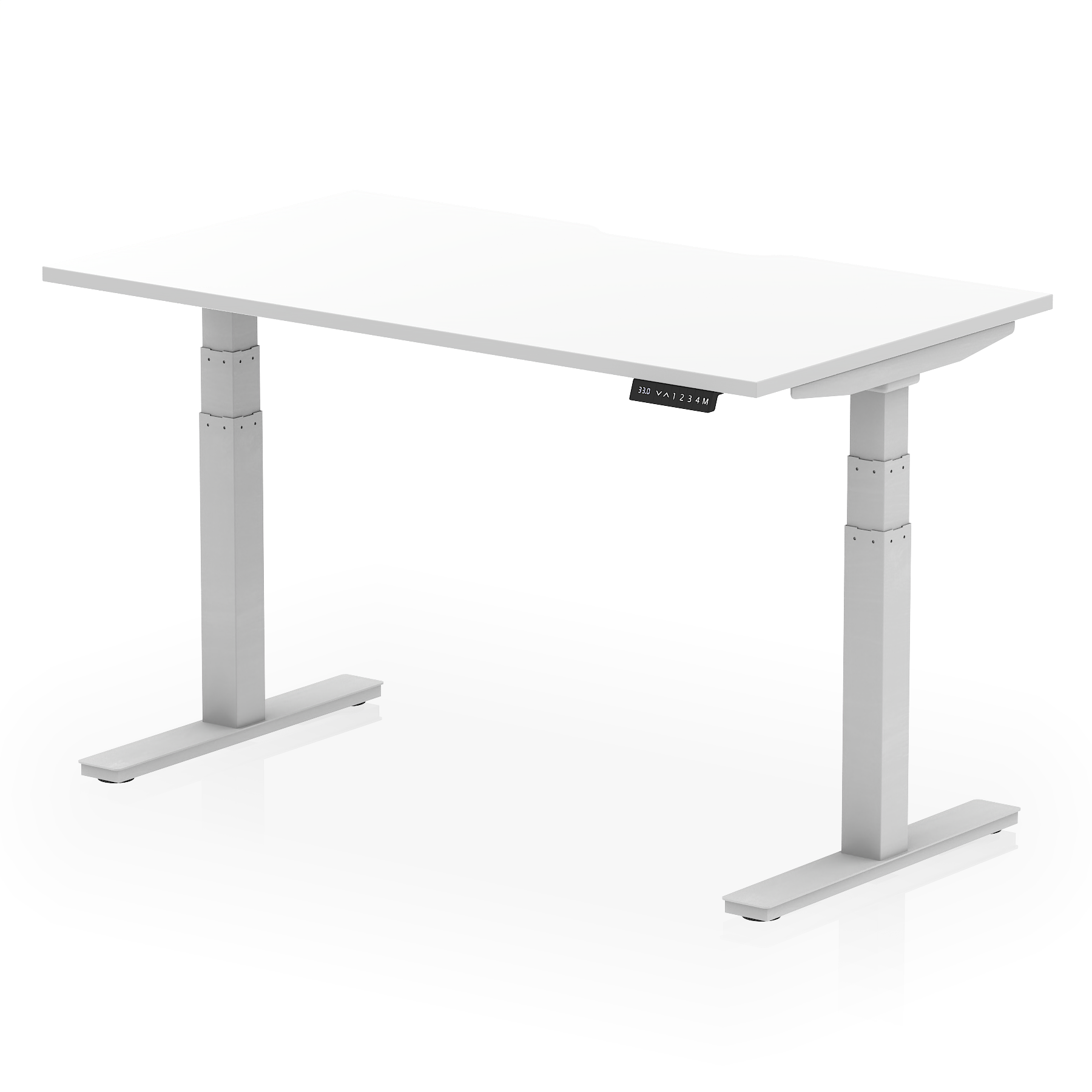 Air Scalloped Edge Height Adjustable Office Desk