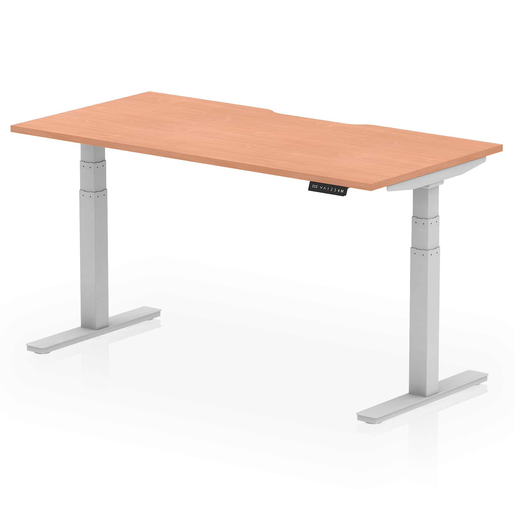 Air Scalloped Edge Height Adjustable Office Desk