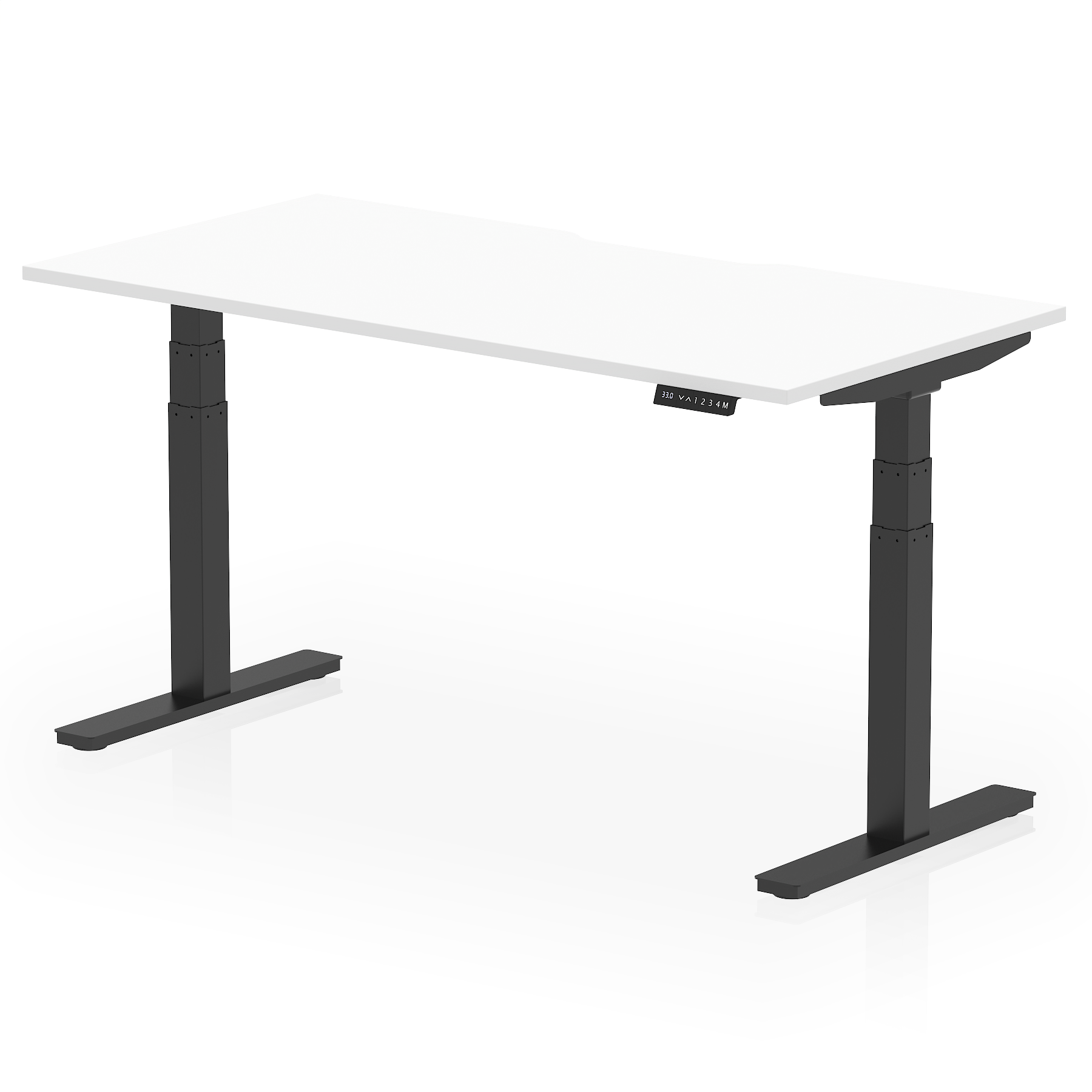Air Scalloped Edge Height Adjustable Office Desk