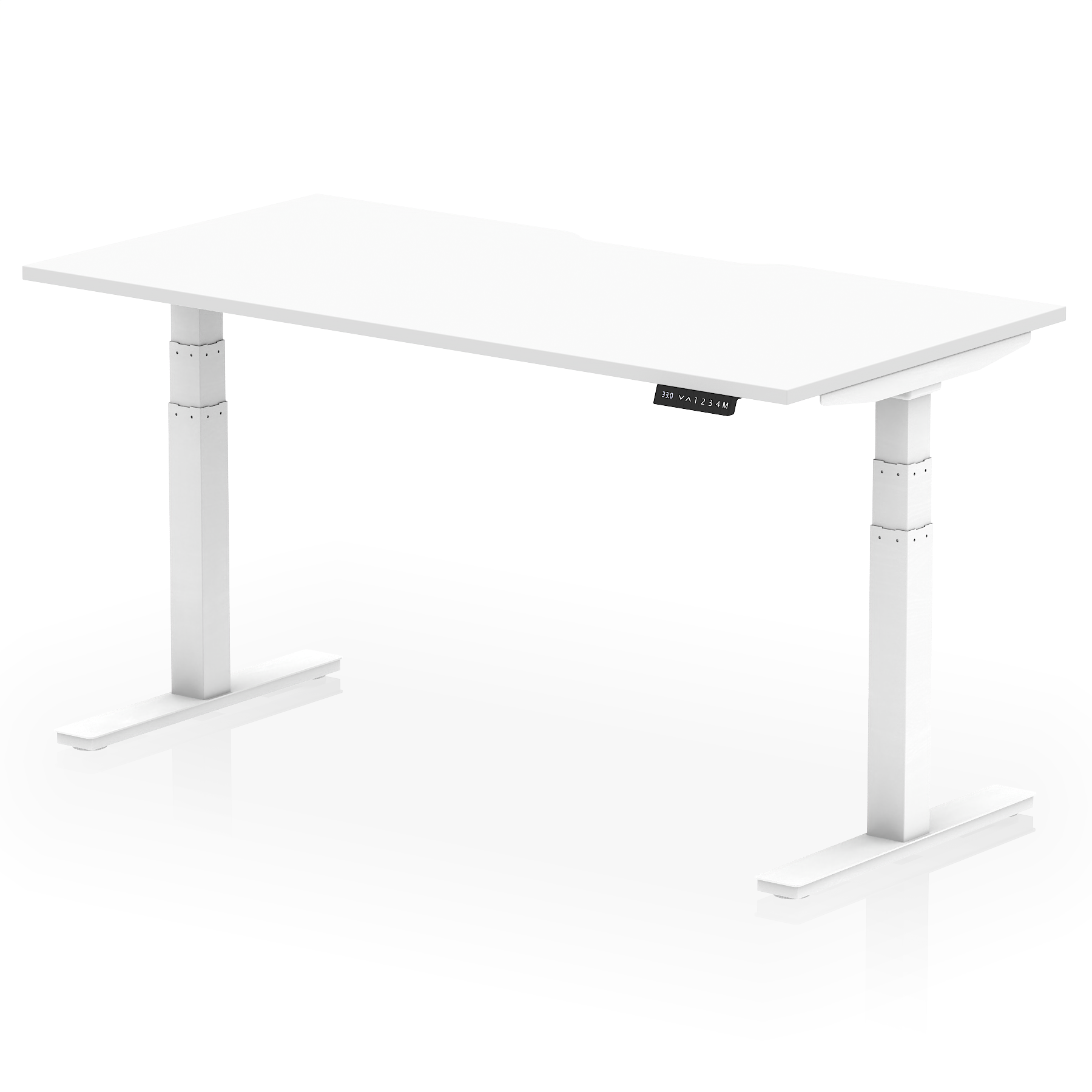 Air Scalloped Edge Height Adjustable Office Desk