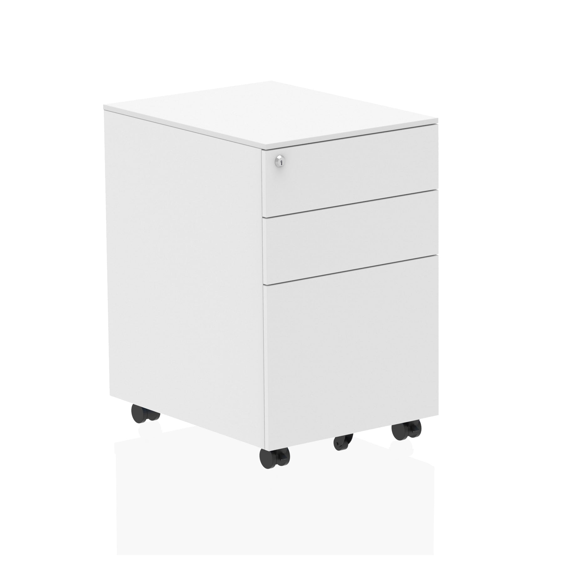 White steel mobile pedestal