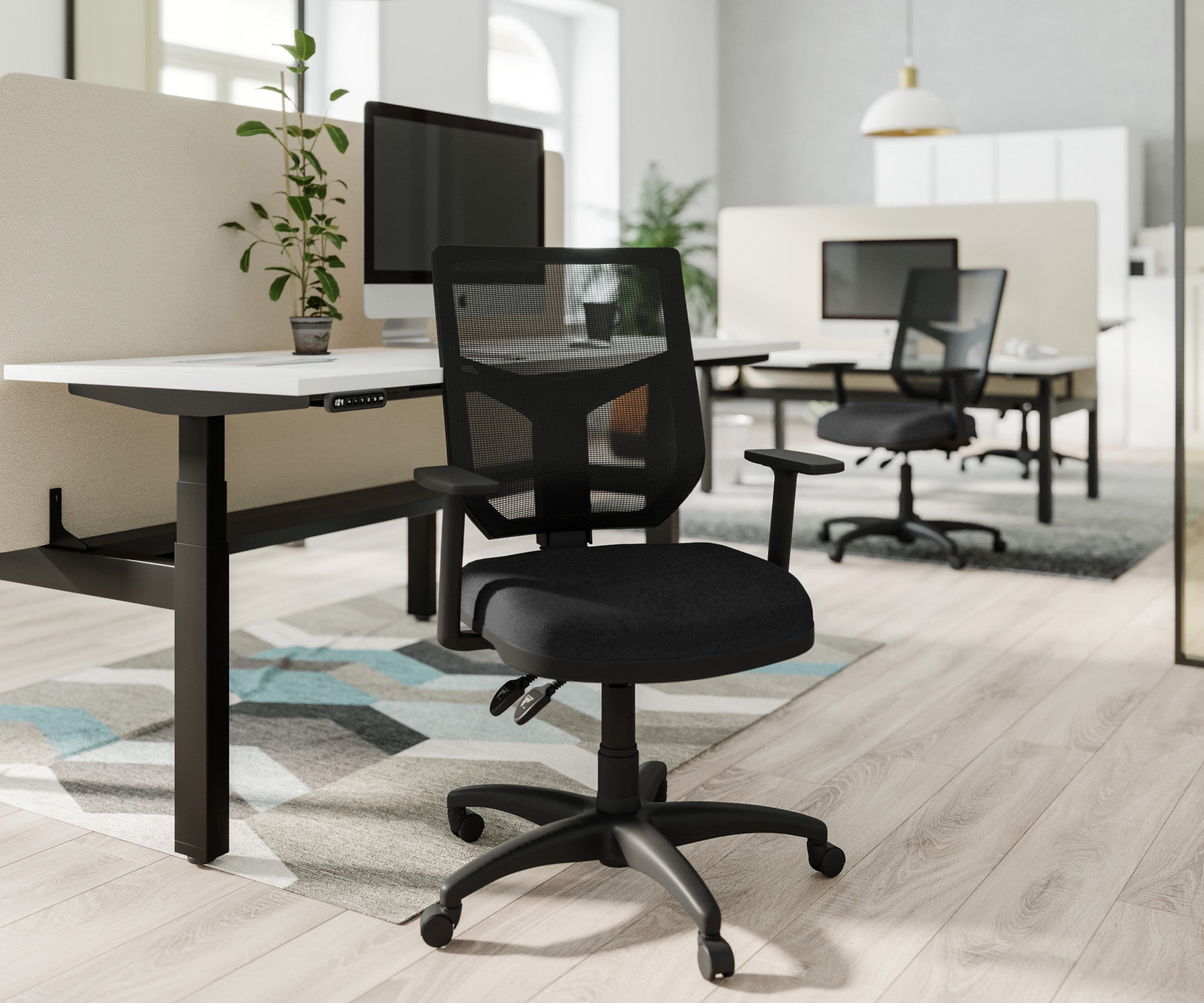 Fidget Black Mesh Chair