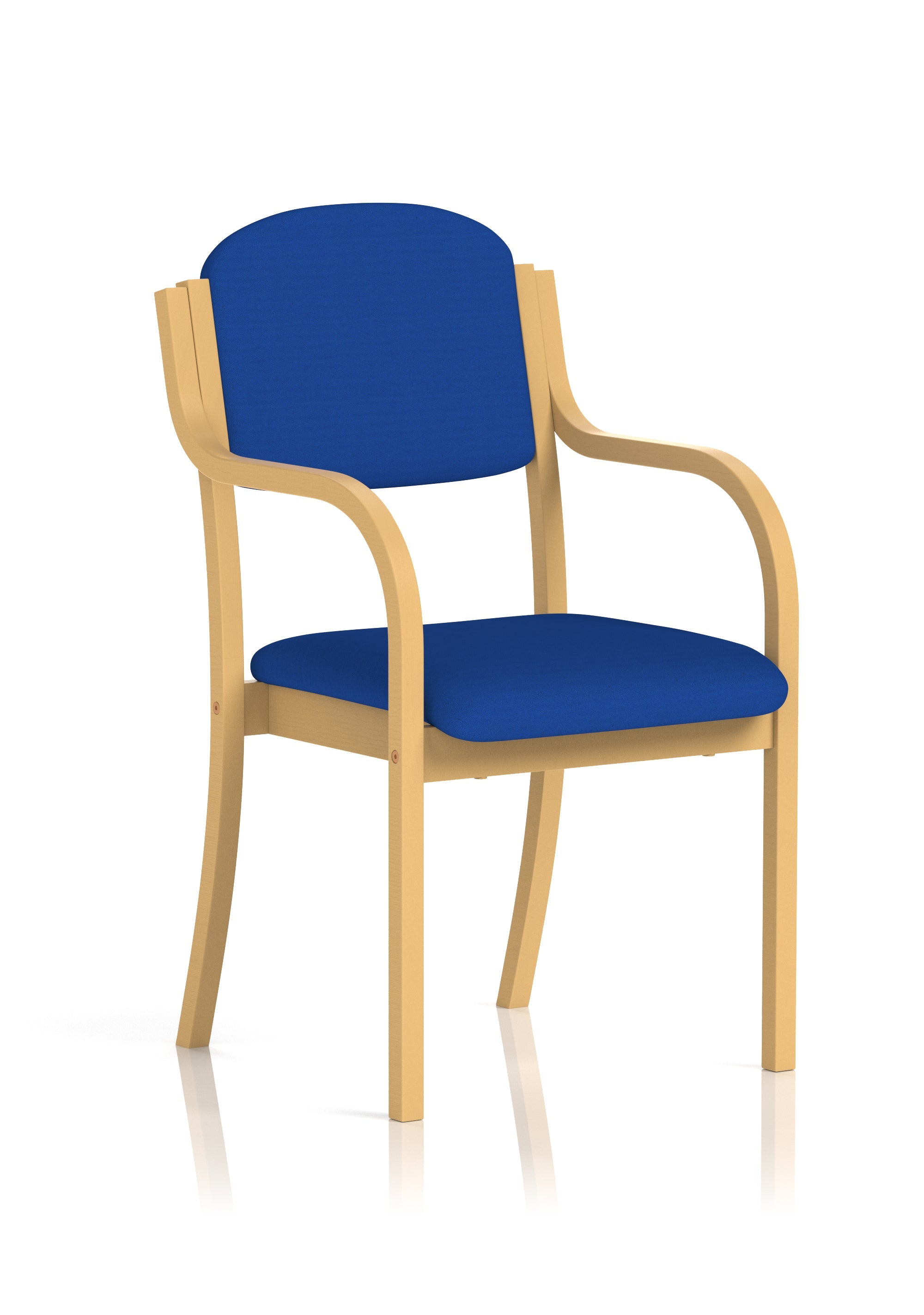 Madrid Wooden Frame Visitor Chair with Arms