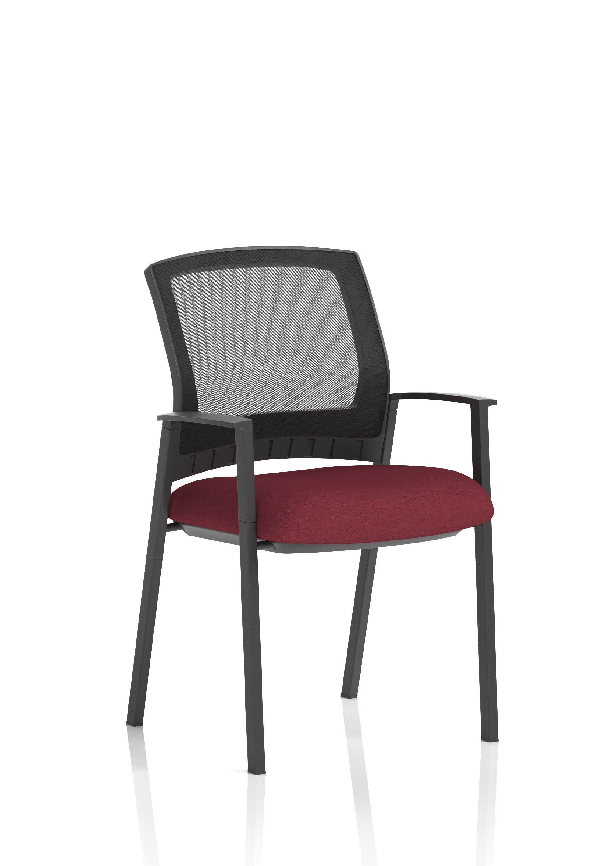 Metro Medium Mesh Back Stacking Visitor Chair with Arms