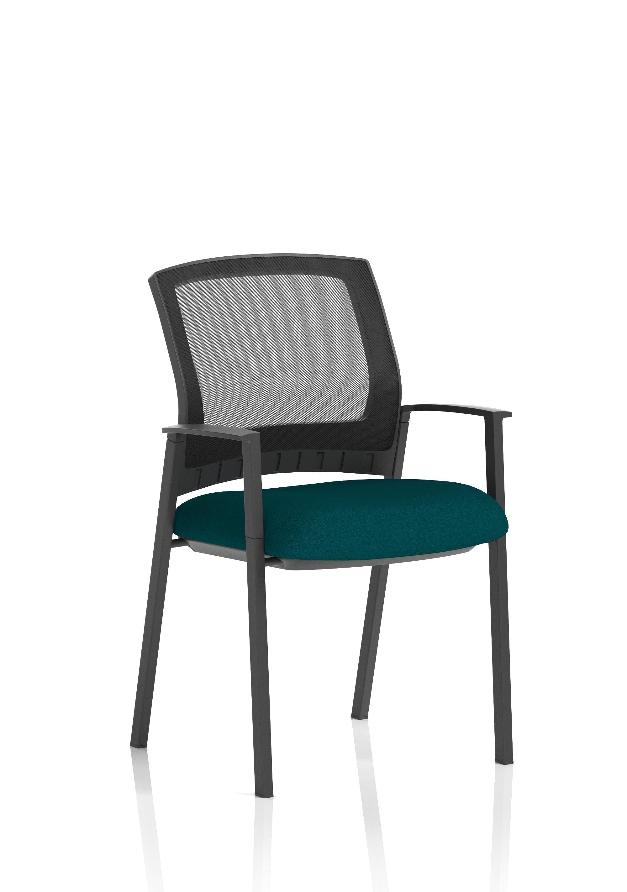 Metro Medium Mesh Back Stacking Visitor Chair with Arms