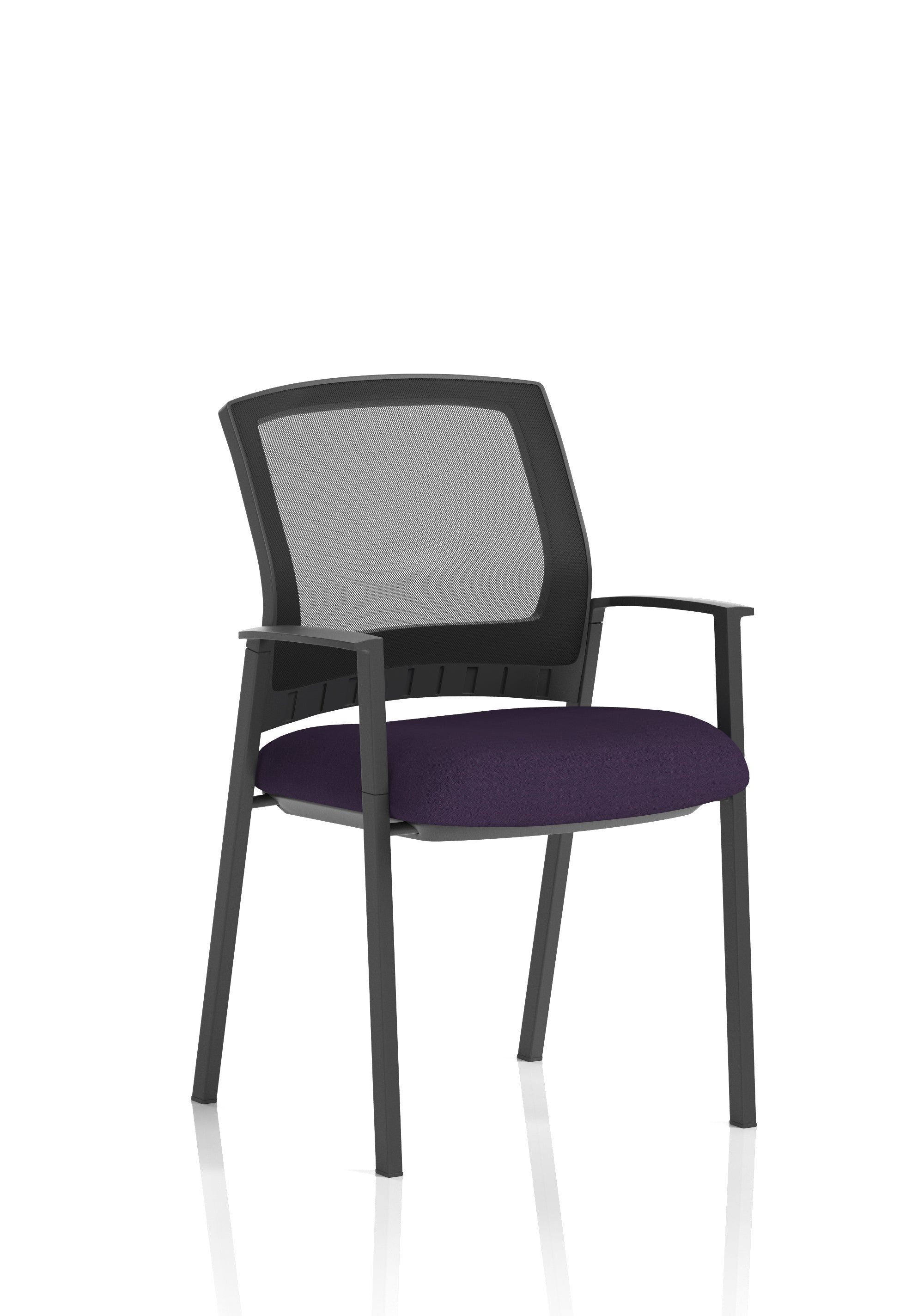 Metro Medium Mesh Back Stacking Visitor Chair with Arms