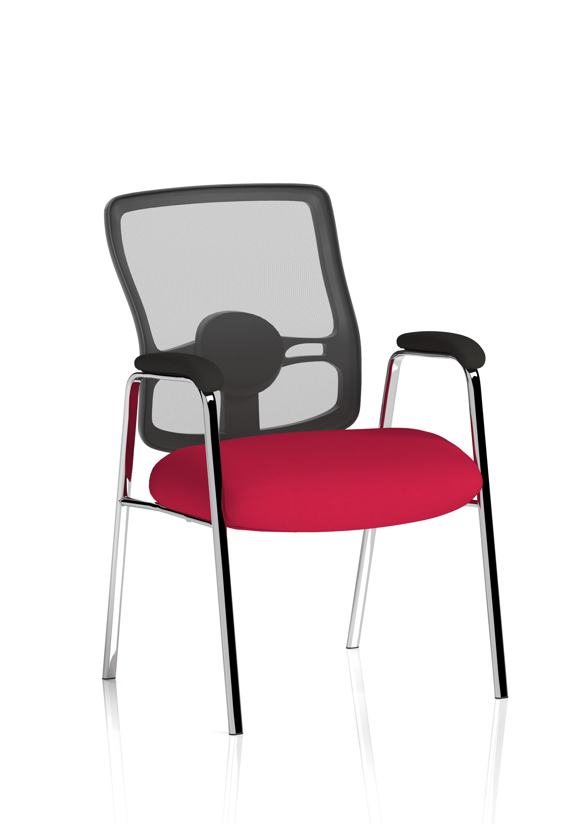 Portland Medium Mesh Back (Straight Leg) Visitor Chair with Arms