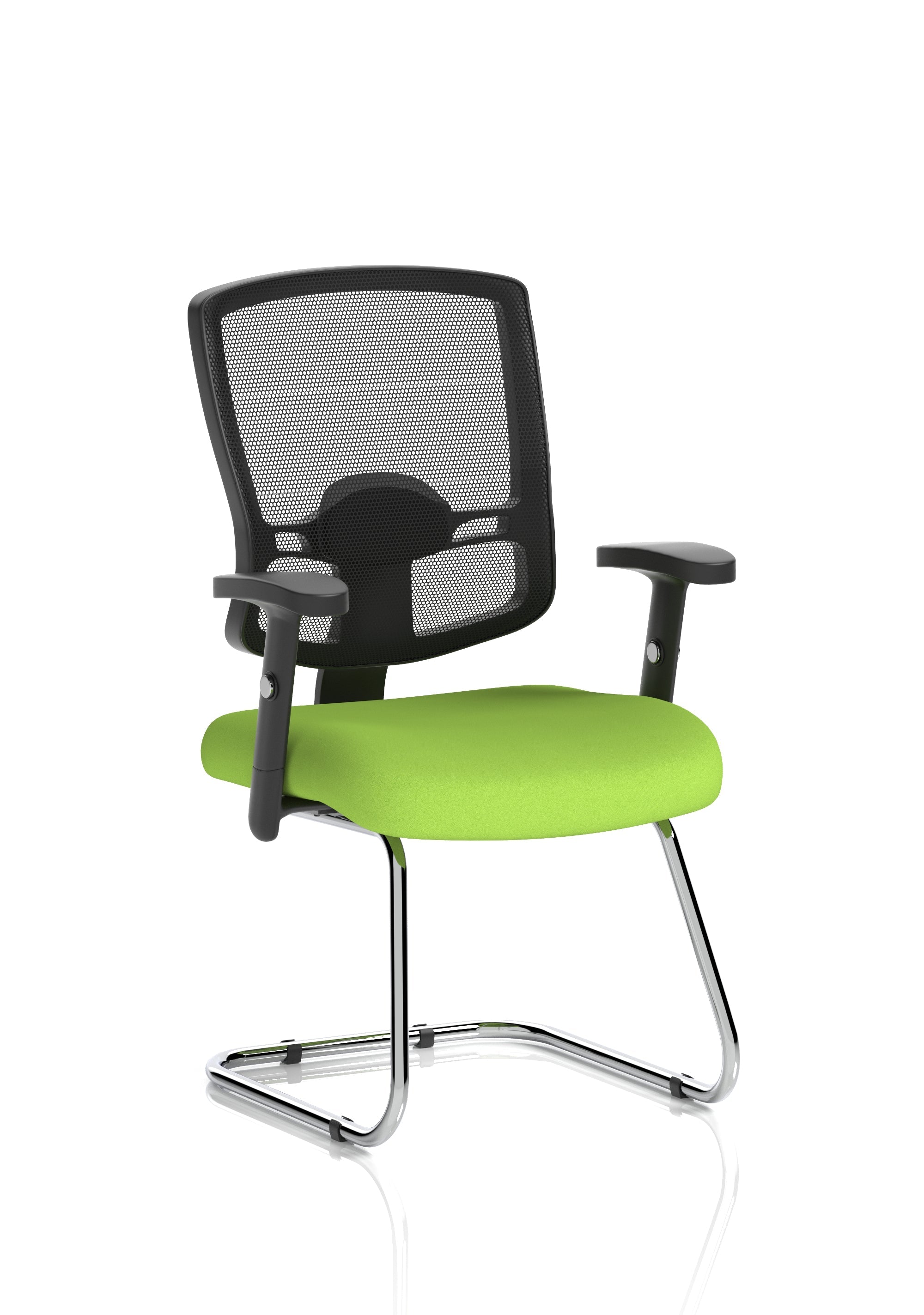 Portland Mesh Back Cantilever Visitor Chair with Arms