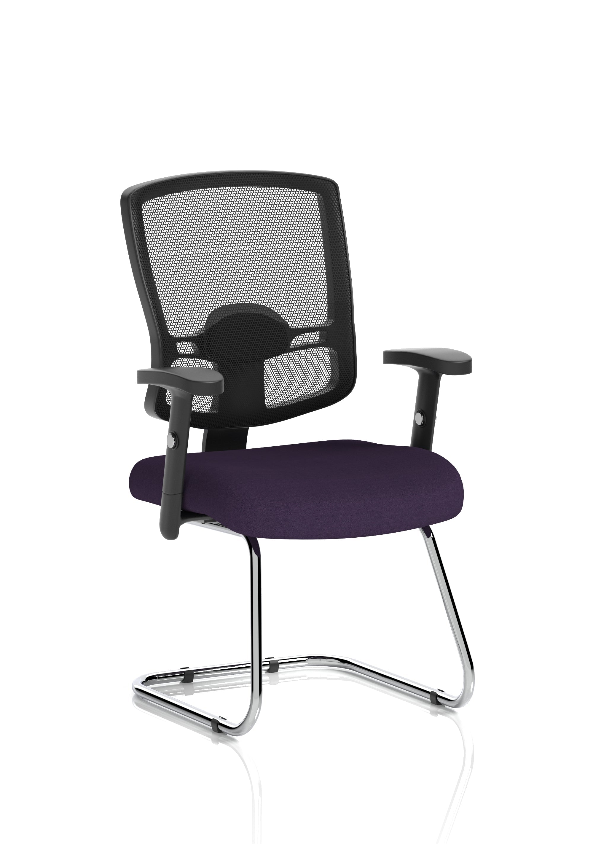 Portland Mesh Back Cantilever Visitor Chair with Arms