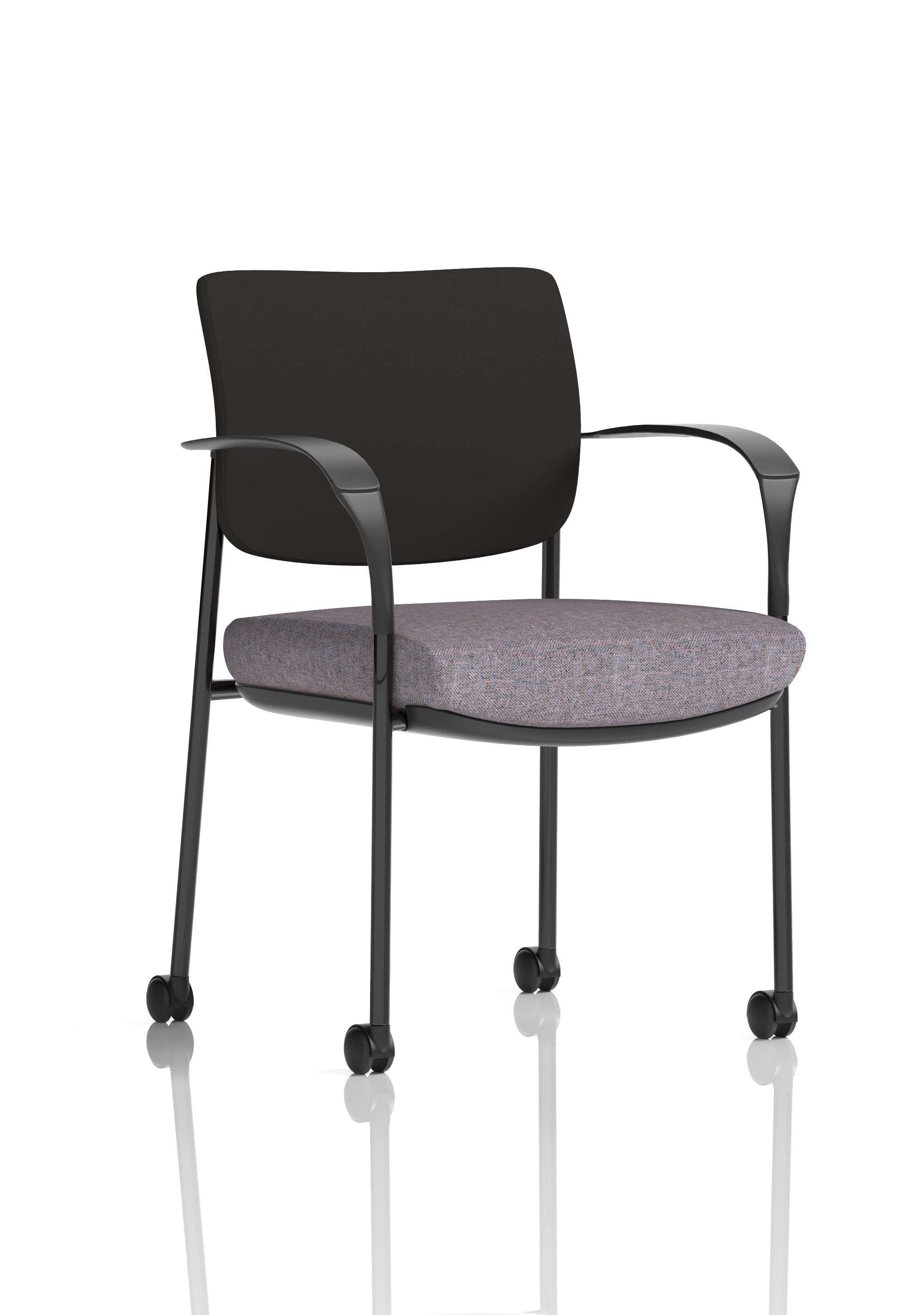 Brunswick Deluxe Medium Back Visitor Office Chair with Arms with Castors