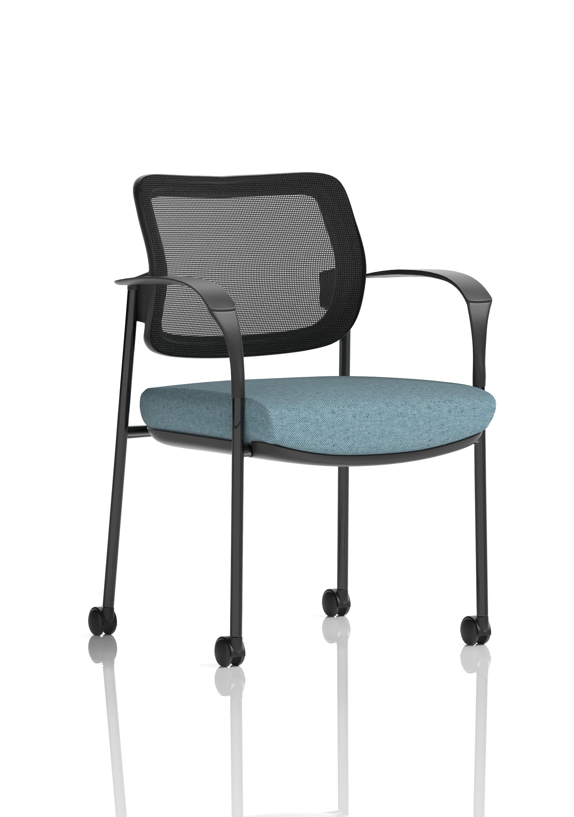 Brunswick Deluxe Medium Back Visitor Office Chair with Arms with Castors