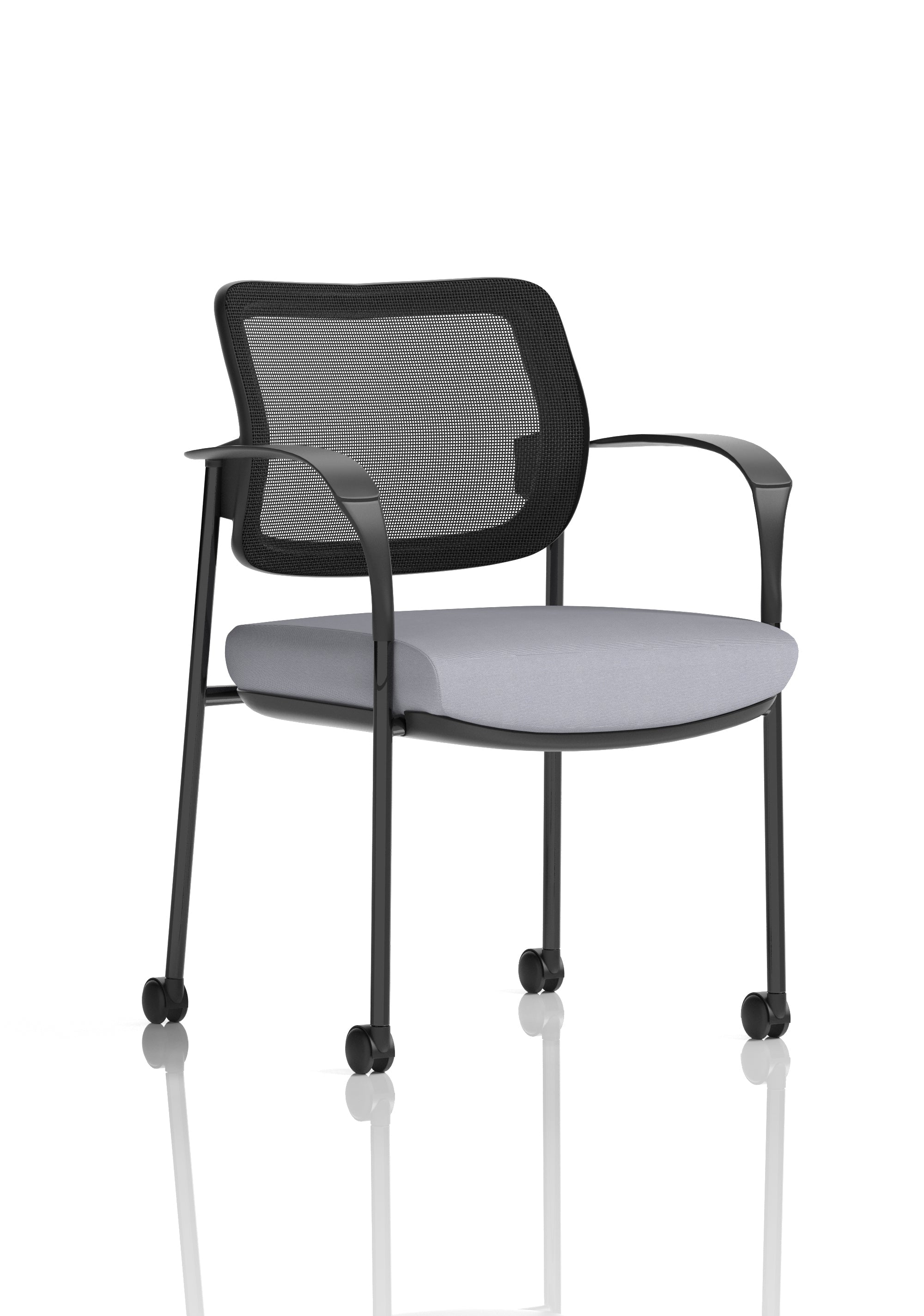 Brunswick Deluxe Medium Back Visitor Office Chair with Arms with Castors In Quest Fabric