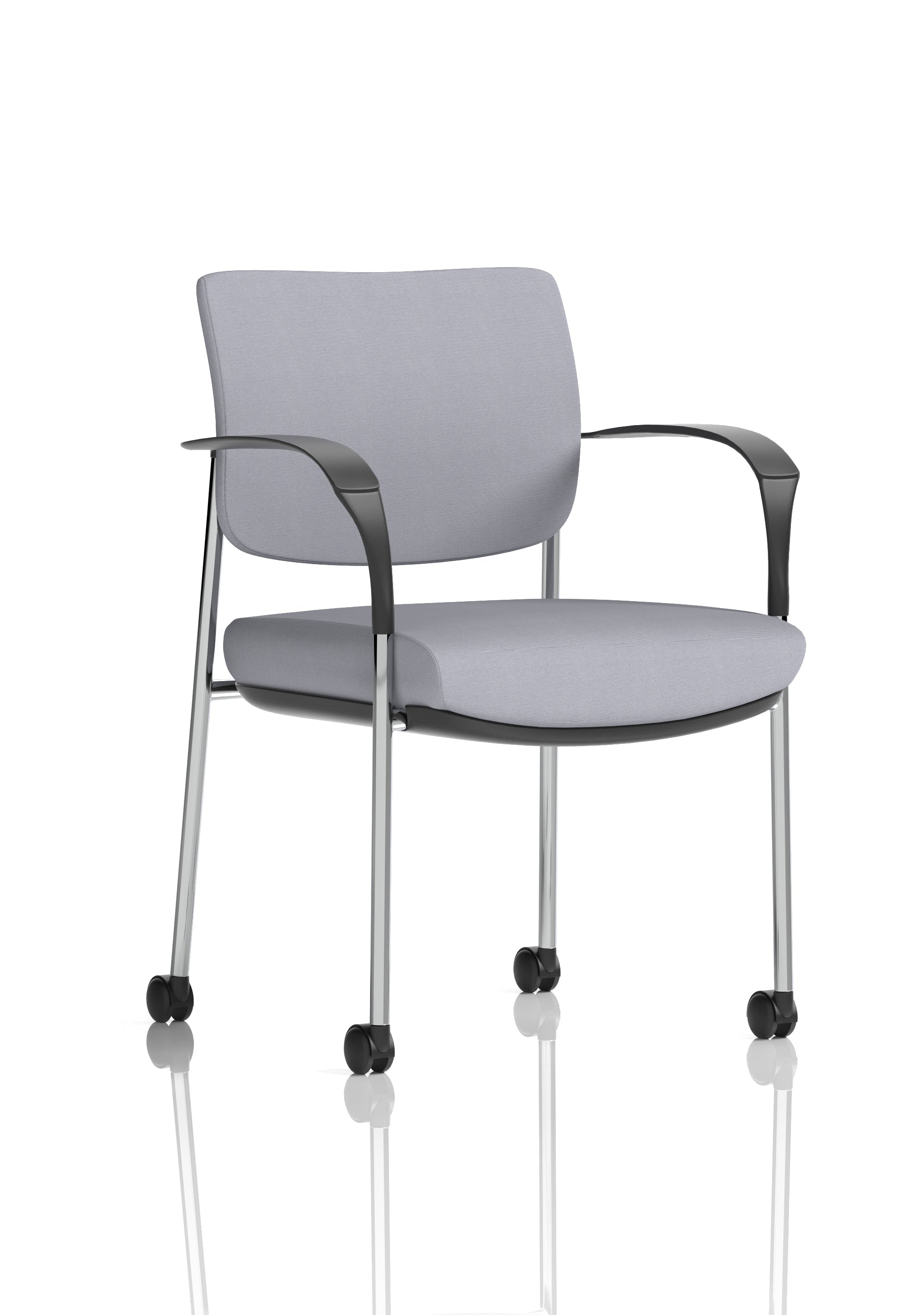 Brunswick Deluxe Medium Back Visitor Office Chair with Arms with Castors In Quest Fabric