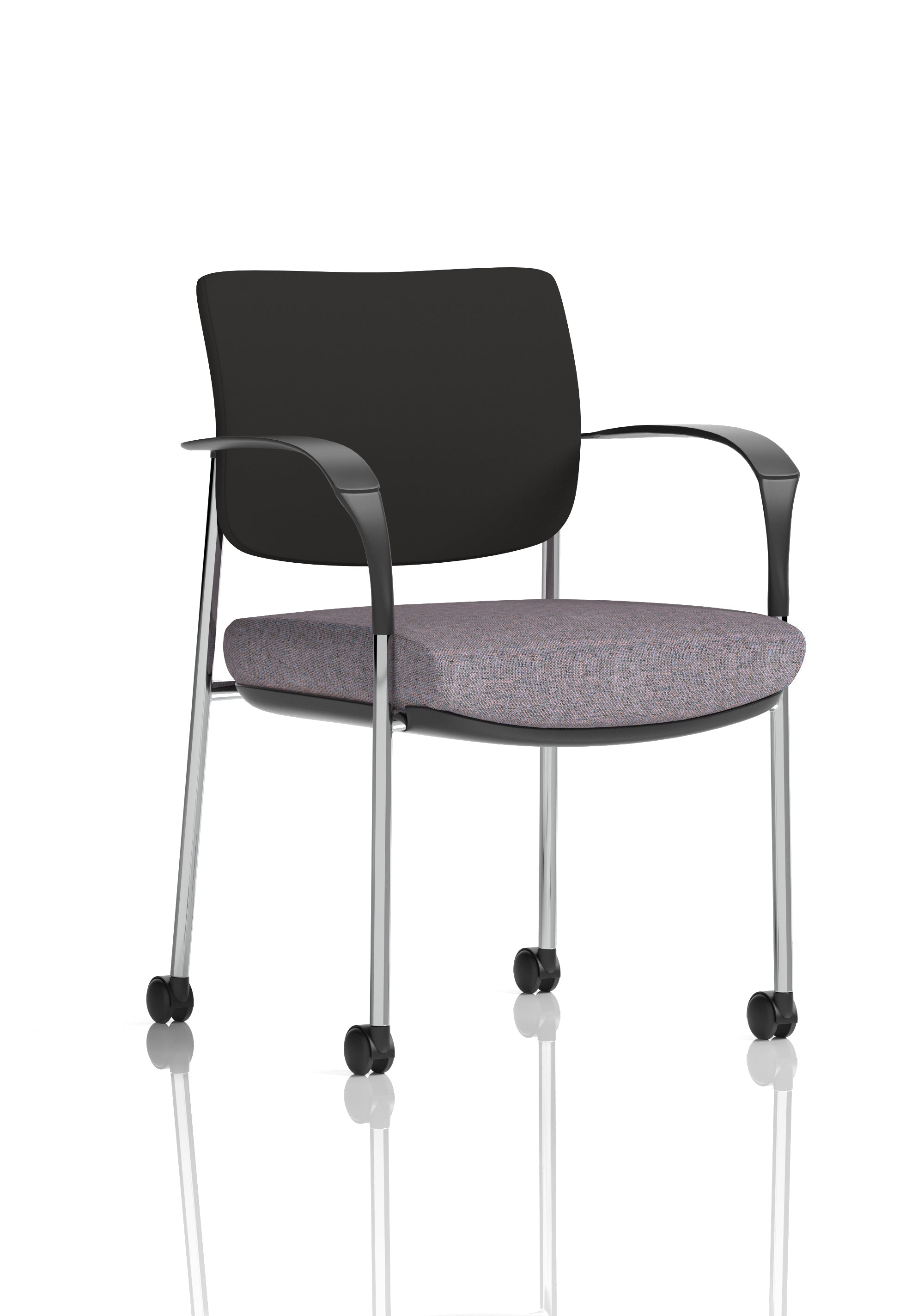 Brunswick Deluxe Medium Back Visitor Office Chair with Arms with Castors