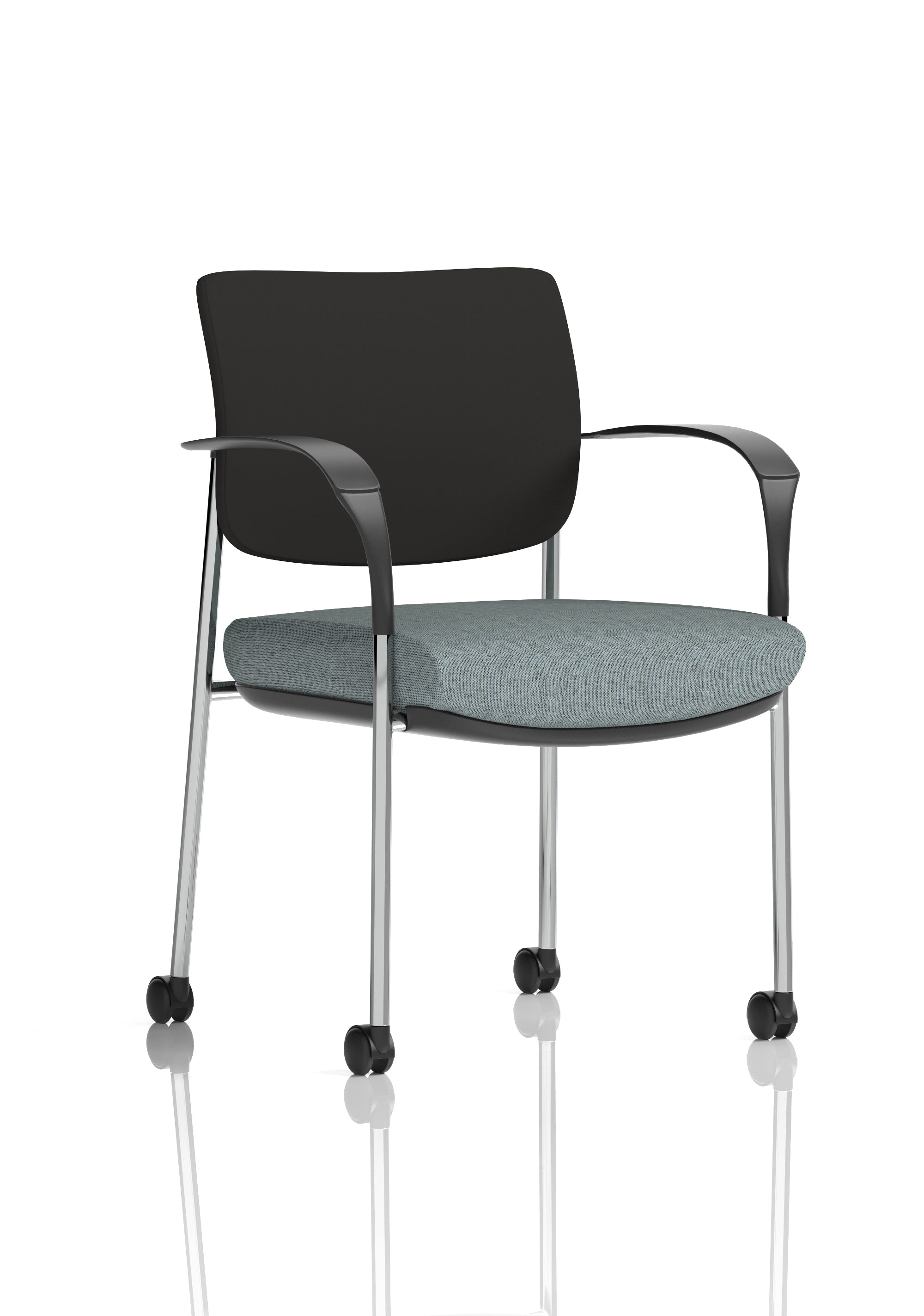 Brunswick Deluxe Medium Back Visitor Office Chair with Arms with Castors