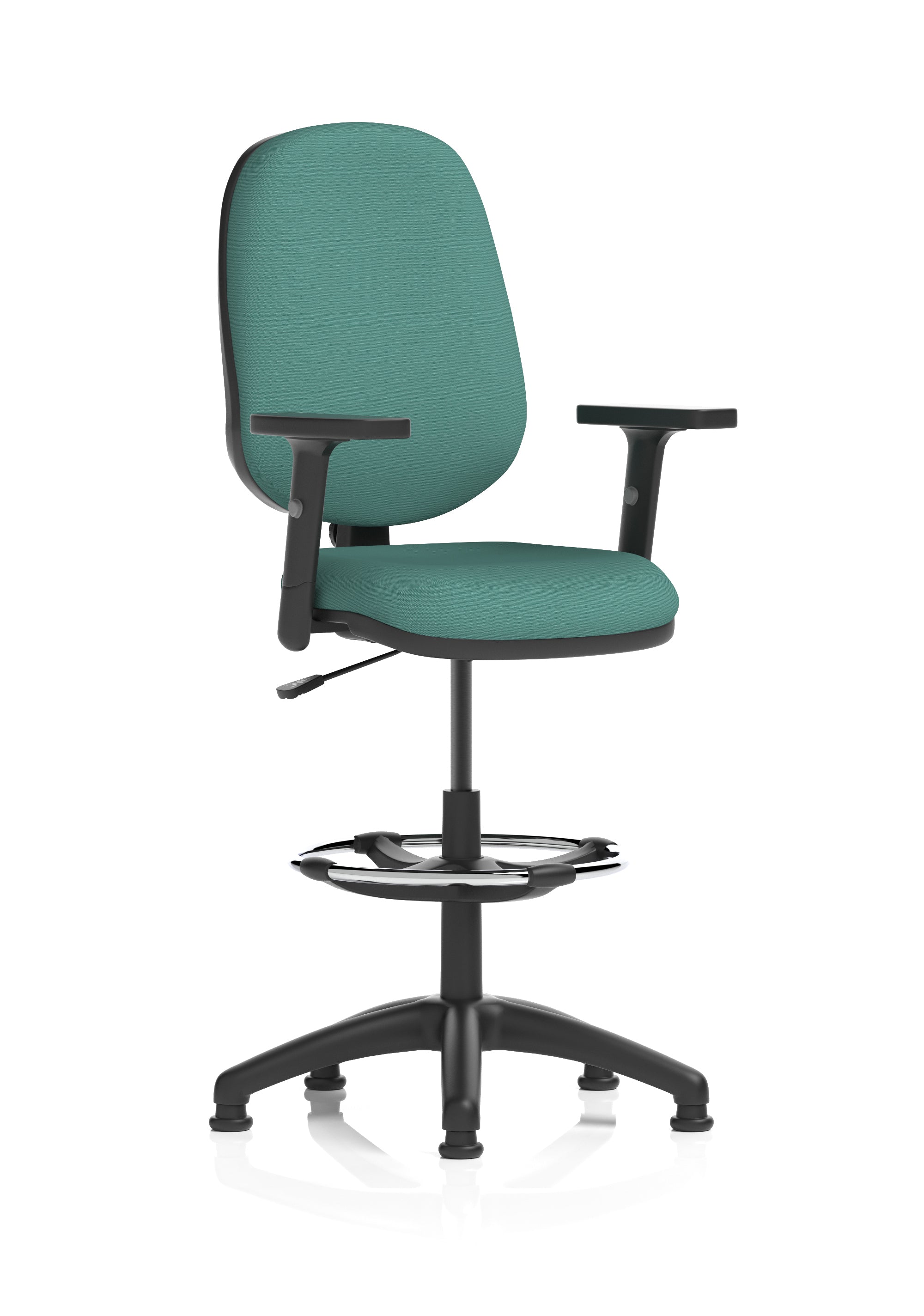 Eclipse Plus I Medium Back Task Operator Office Chair with Hi Rise Draughtsman Kit In Quest And Rivet Fabric