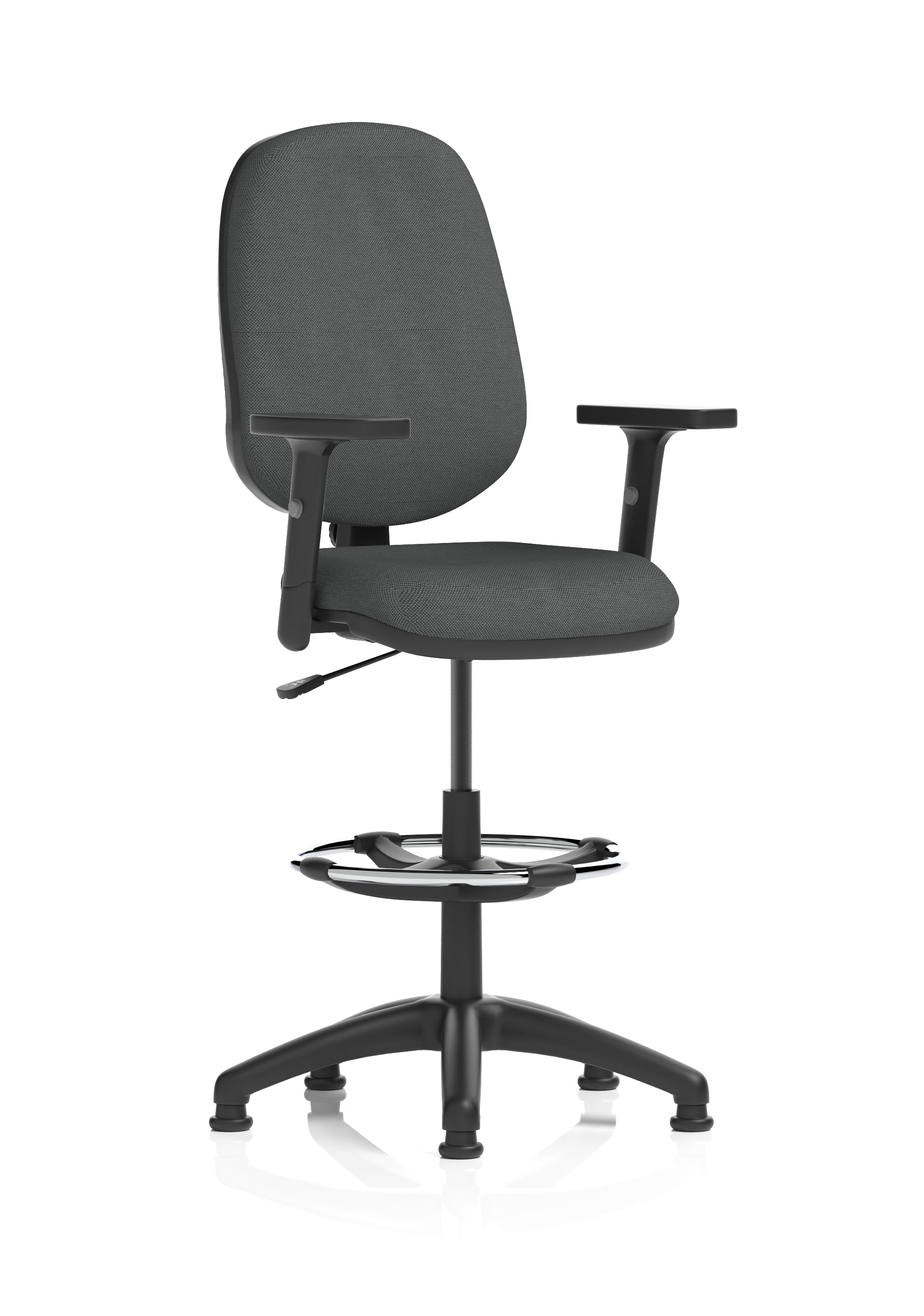 Eclipse Plus I Medium Back Task Operator Office Chair with Hi Rise Draughtsman Kit In Quest And Rivet Fabric