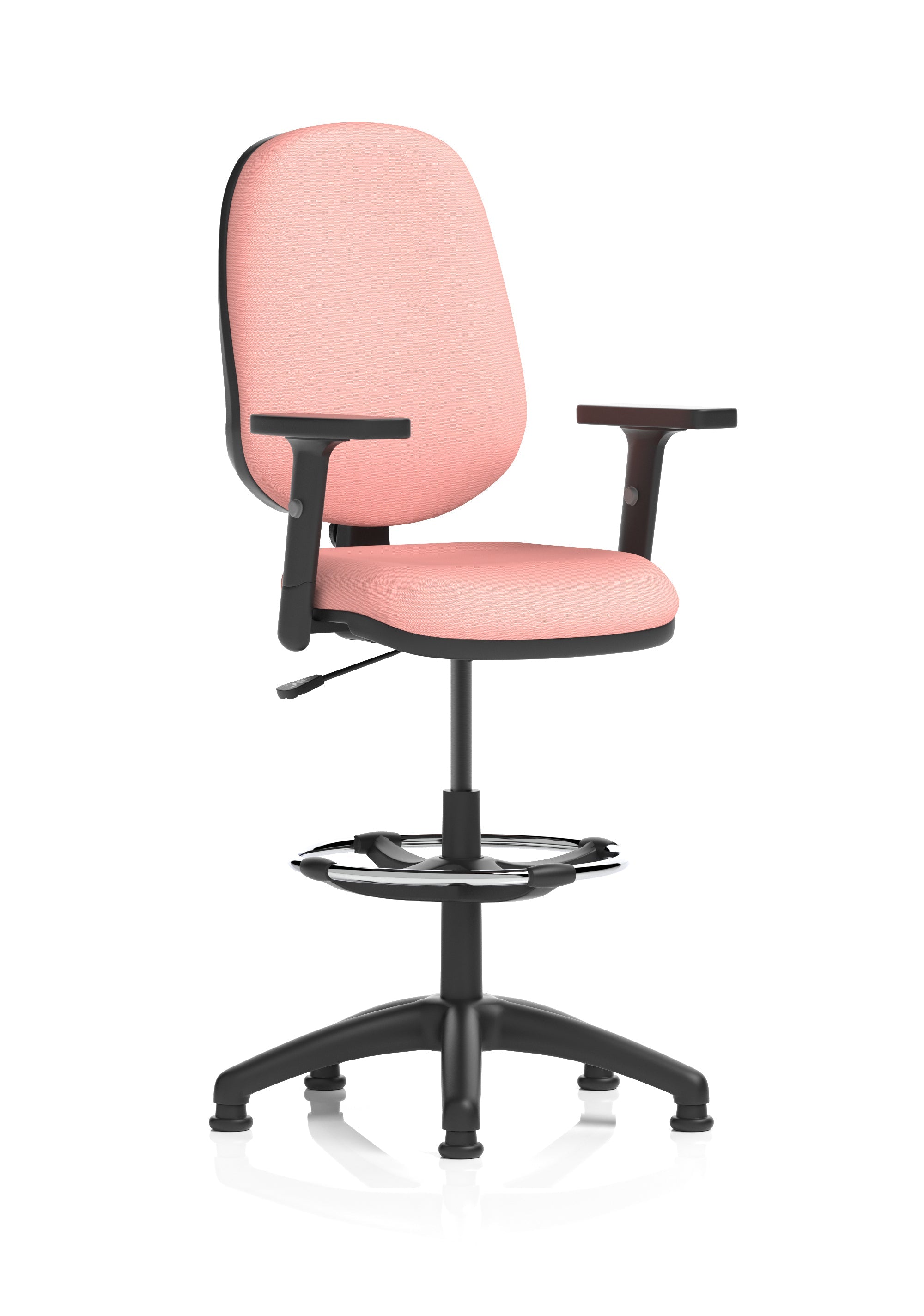 Eclipse Plus I Medium Back Task Operator Office Chair with Hi Rise Draughtsman Kit In Quest And Rivet Fabric