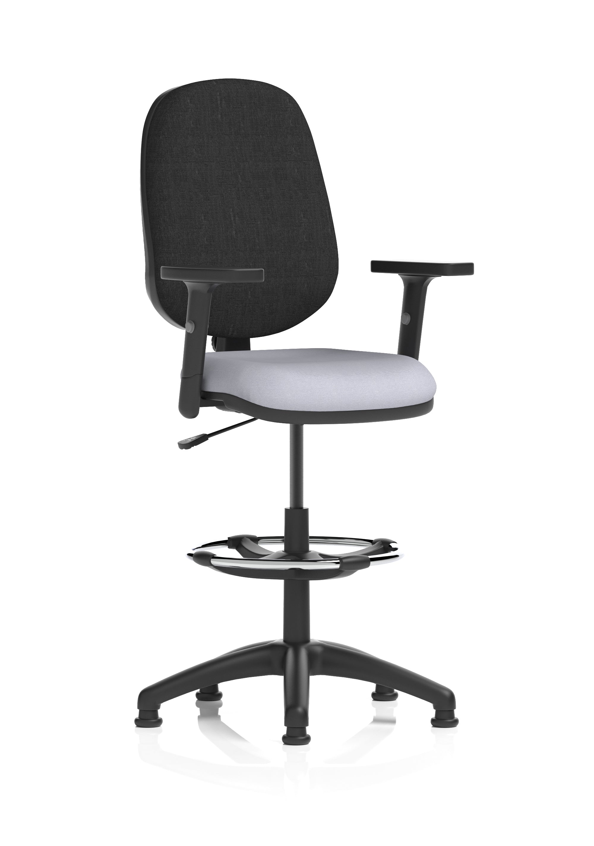Eclipse Plus I Medium Back Task Operator Office Chair with Hi Rise Draughtsman Kit In Quest And Rivet Fabric