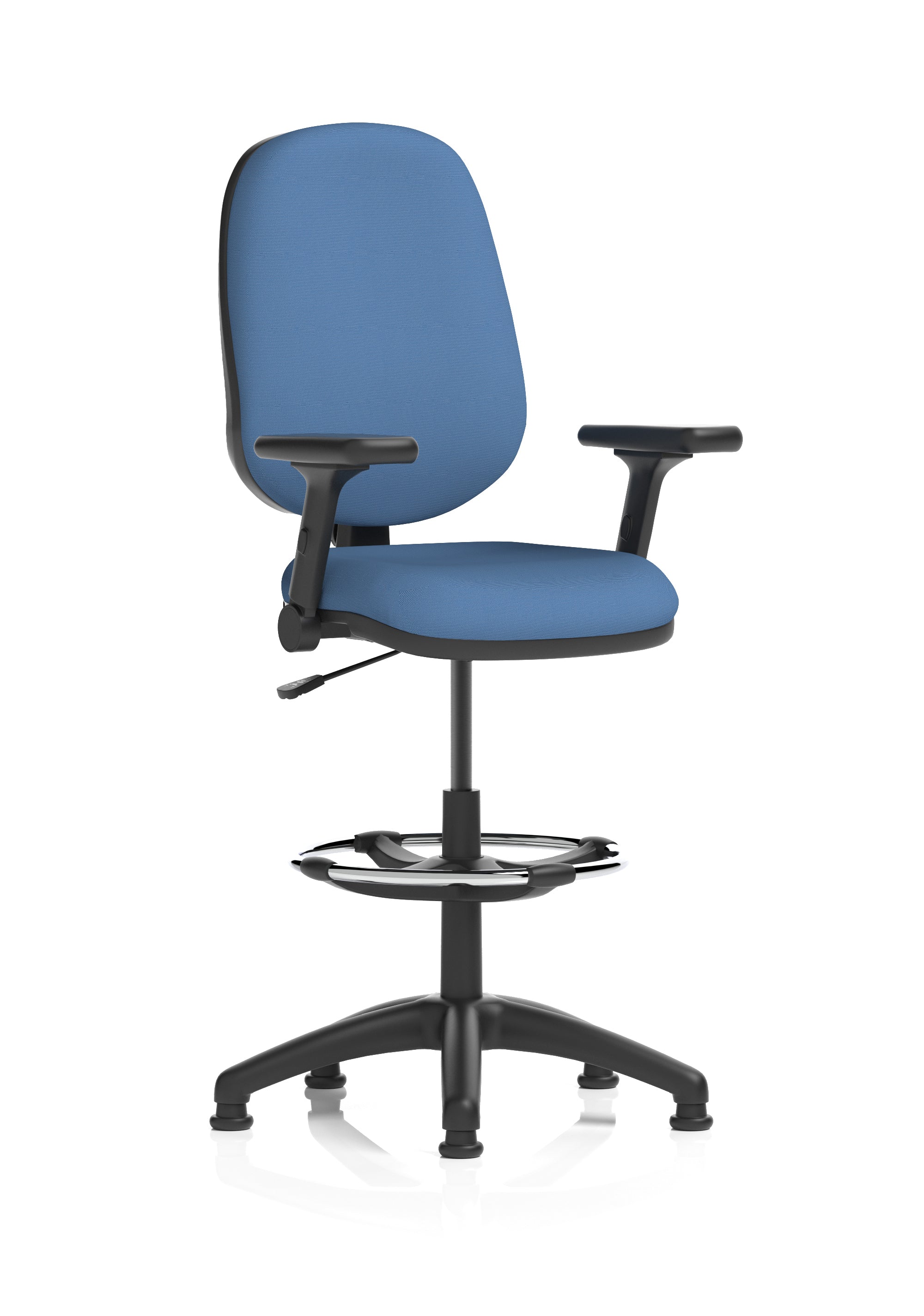 Eclipse Plus I Medium Back Task Operator Office Chair with Hi Rise Draughtsman Kit In Quest And Rivet Fabric