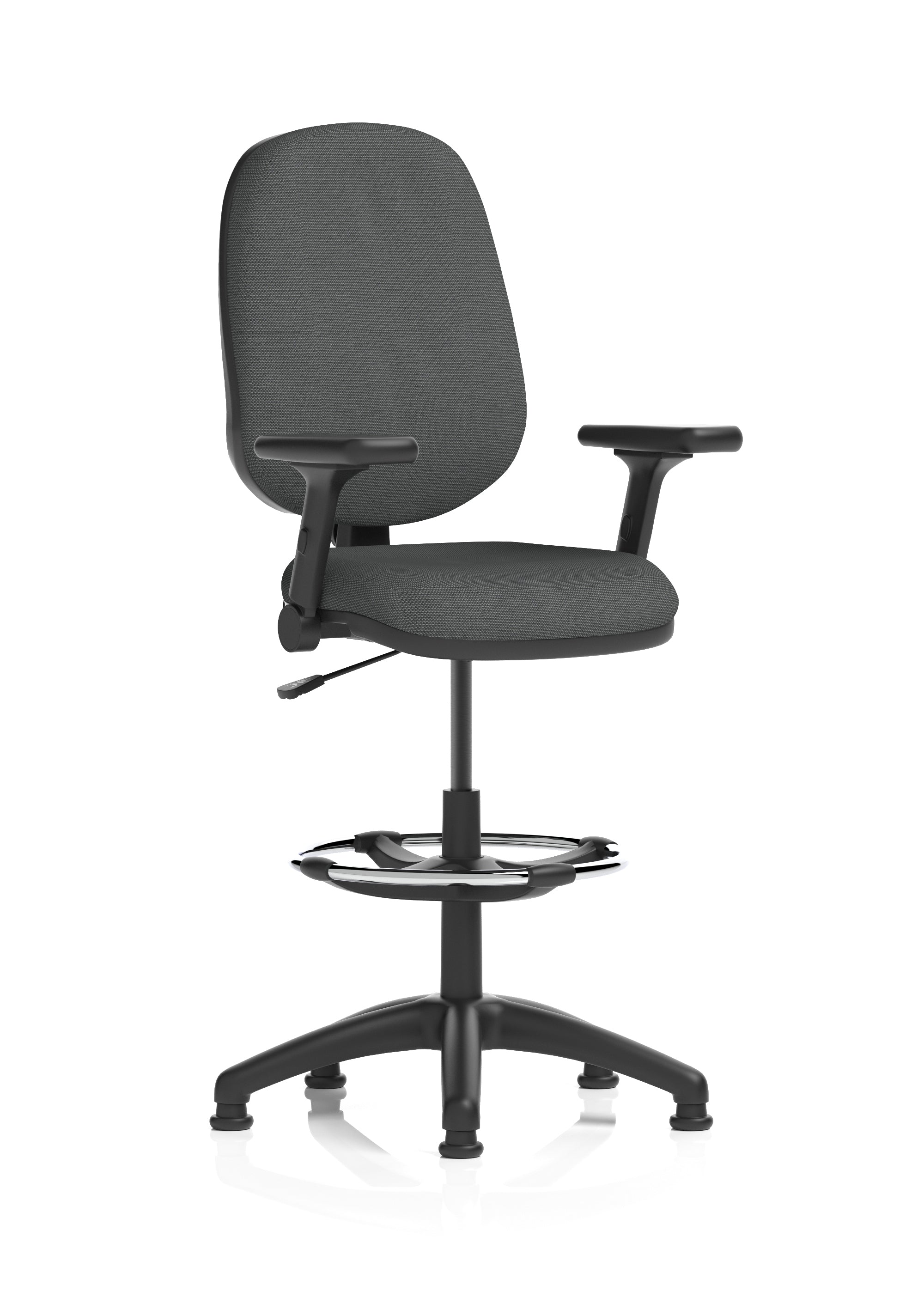 Eclipse Plus I Medium Back Task Operator Office Chair with Hi Rise Draughtsman Kit In Quest And Rivet Fabric