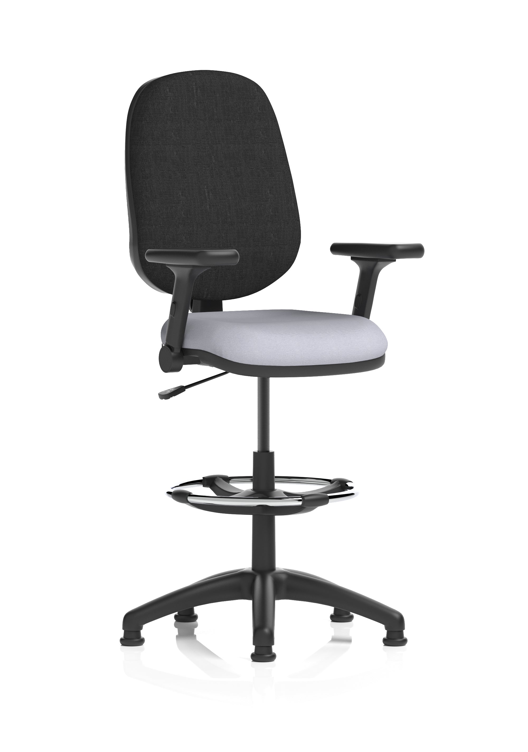 Eclipse Plus I Medium Back Task Operator Office Chair with Hi Rise Draughtsman Kit In Quest And Rivet Fabric