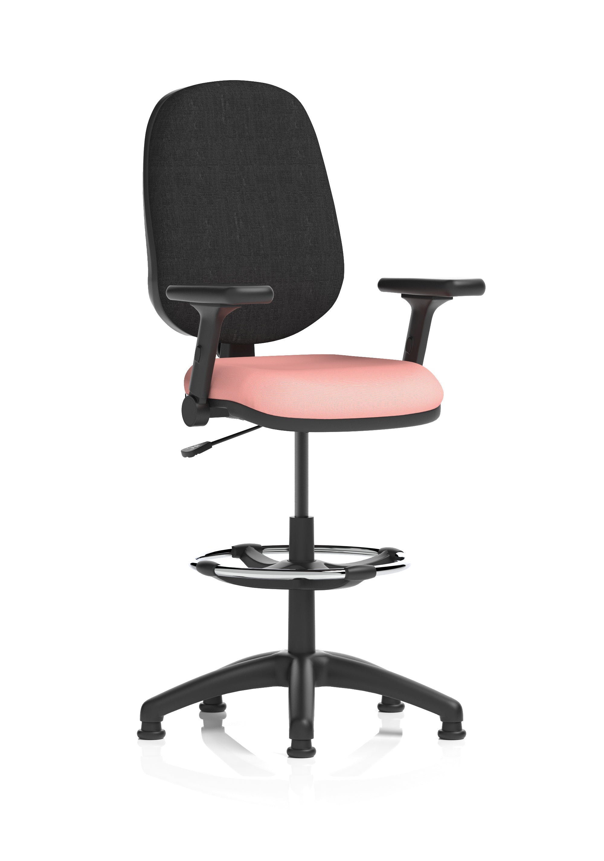Eclipse Plus I Medium Back Task Operator Office Chair with Hi Rise Draughtsman Kit In Quest And Rivet Fabric