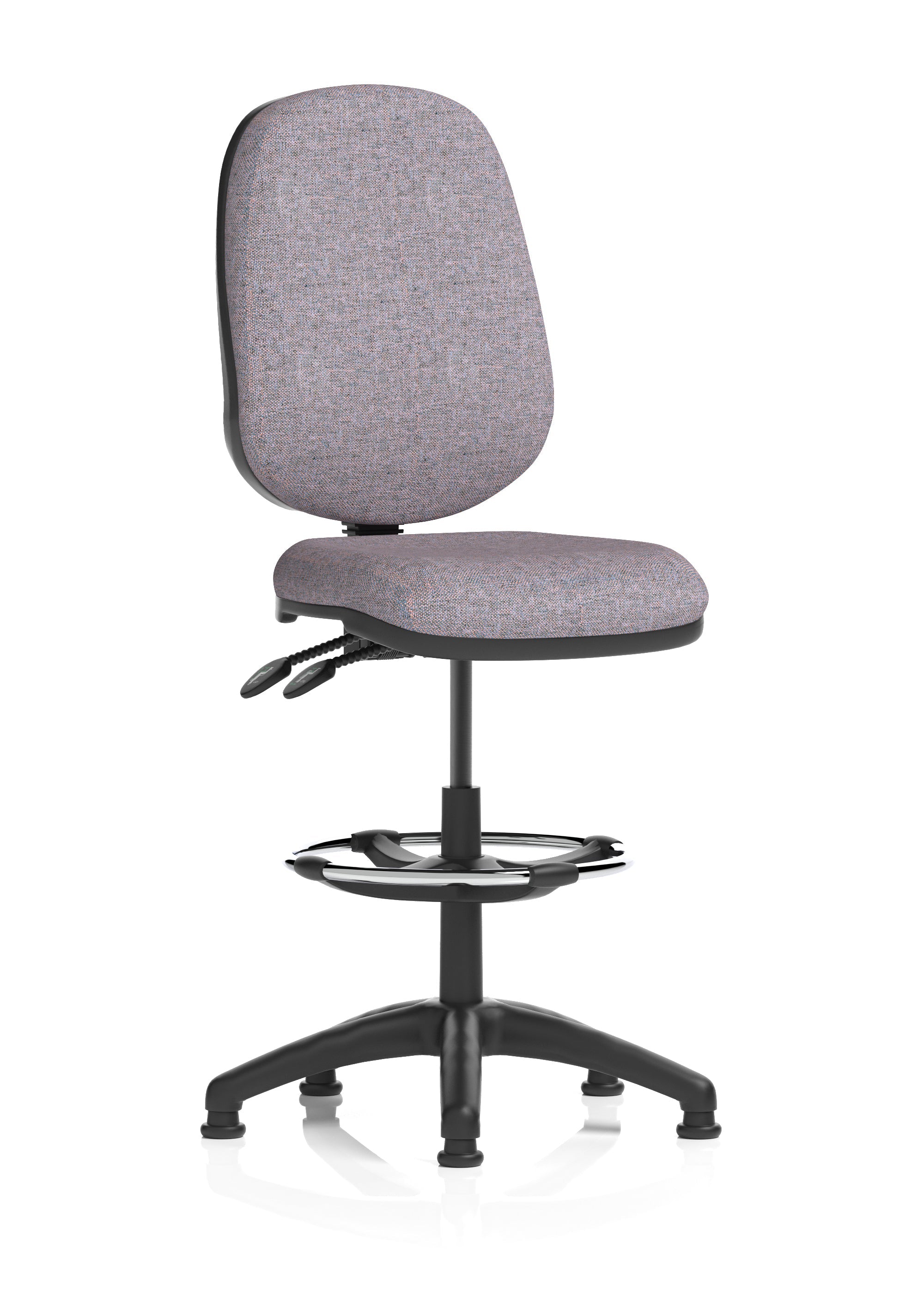 Eclipse Plus II Task Operator Office Chair with Hi Rise Draughtsman Kit In Quest And Rivet Fabric