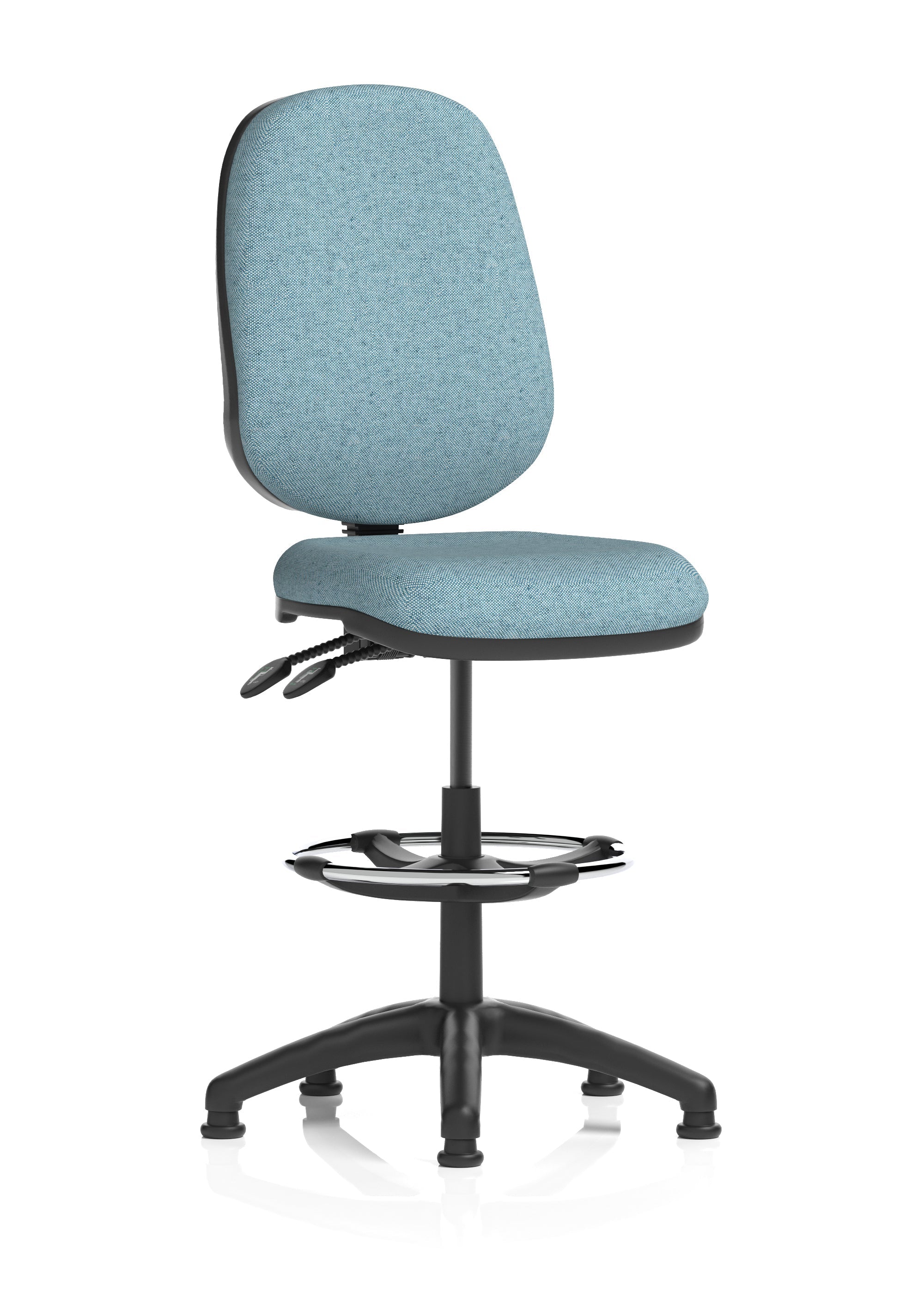 Eclipse Plus II Task Operator Office Chair with Hi Rise Draughtsman Kit In Quest And Rivet Fabric