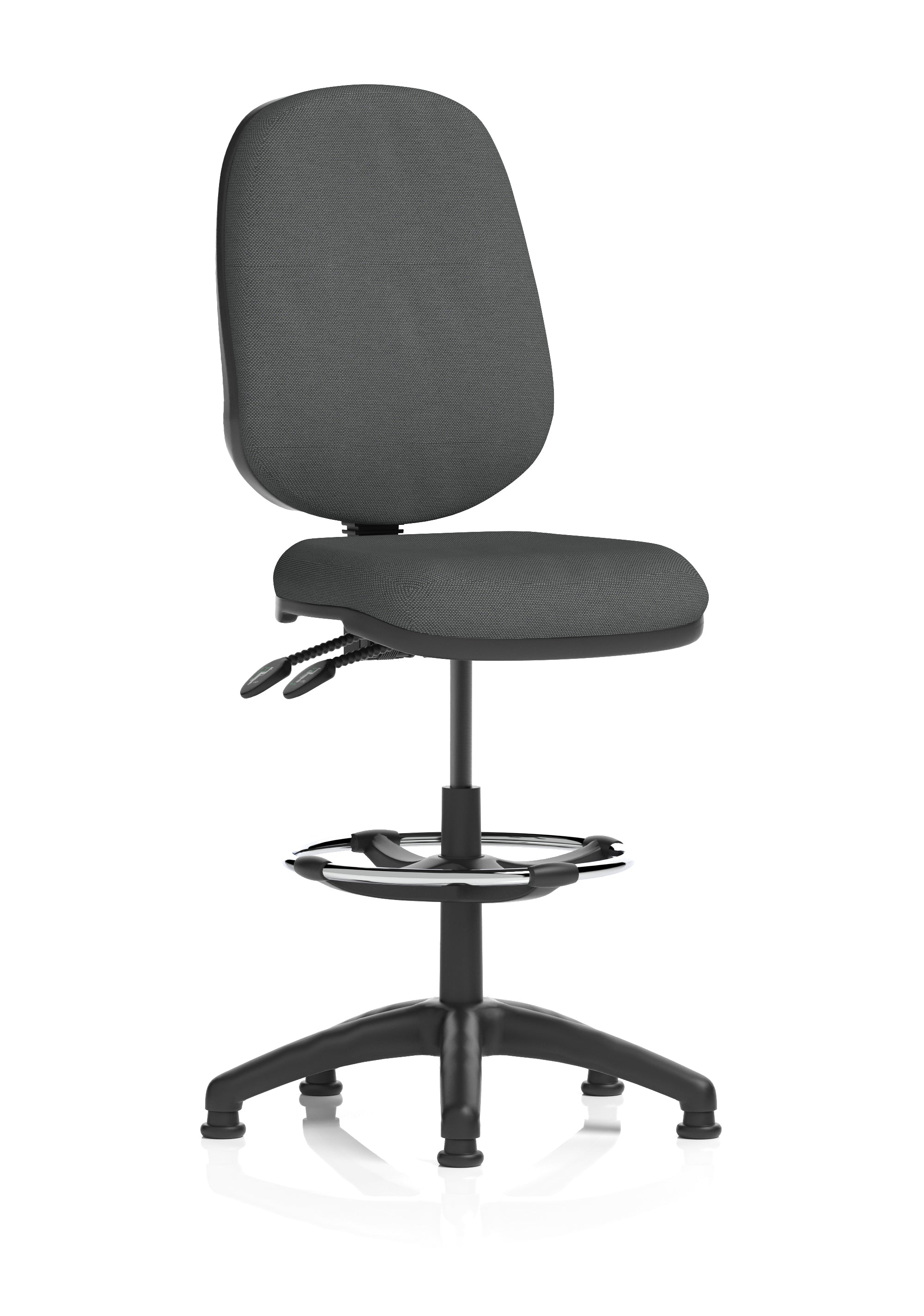 Eclipse Plus II Task Operator Office Chair with Hi Rise Draughtsman Kit In Quest And Rivet Fabric