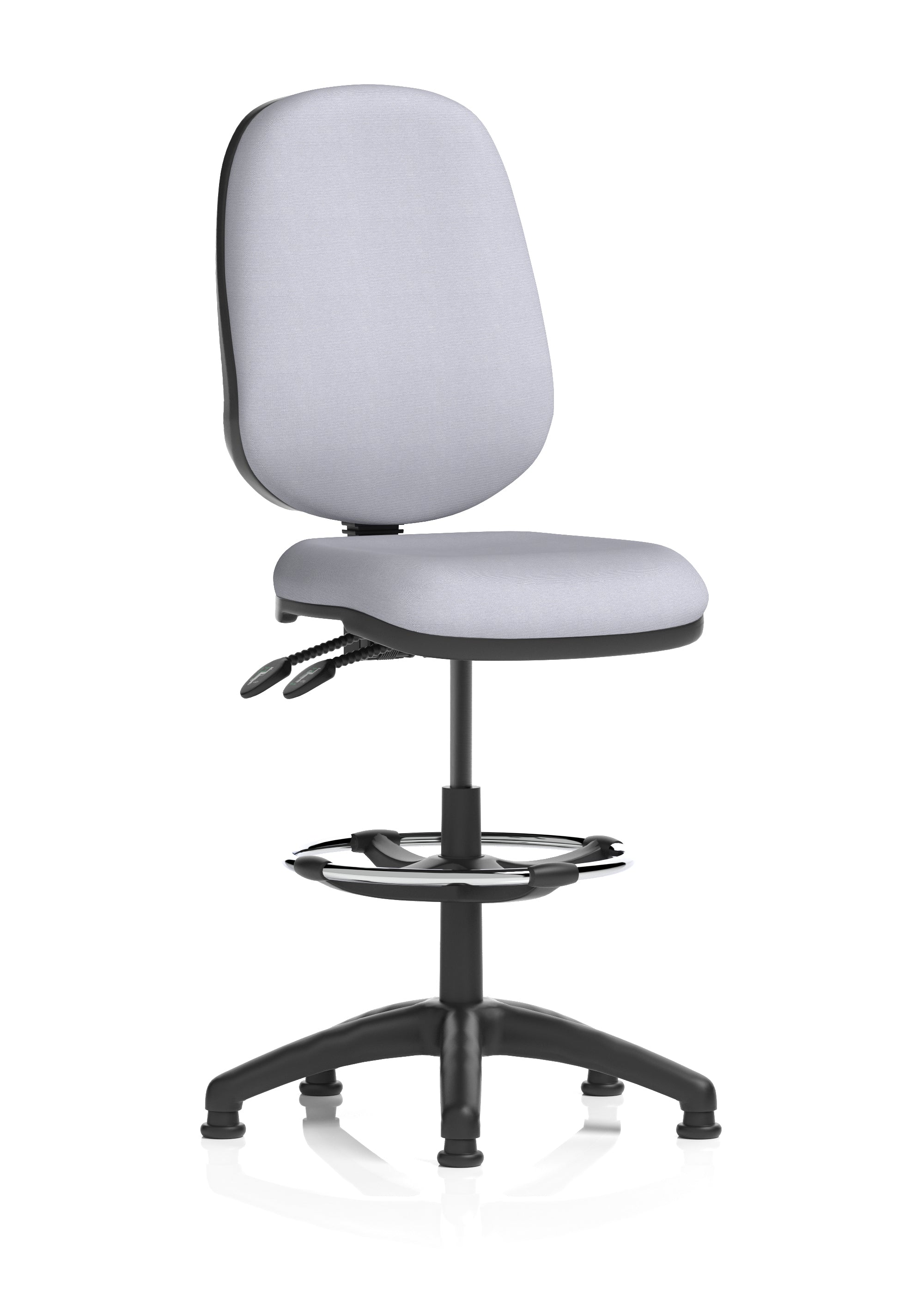 Eclipse Plus II Task Operator Office Chair with Hi Rise Draughtsman Kit In Quest And Rivet Fabric