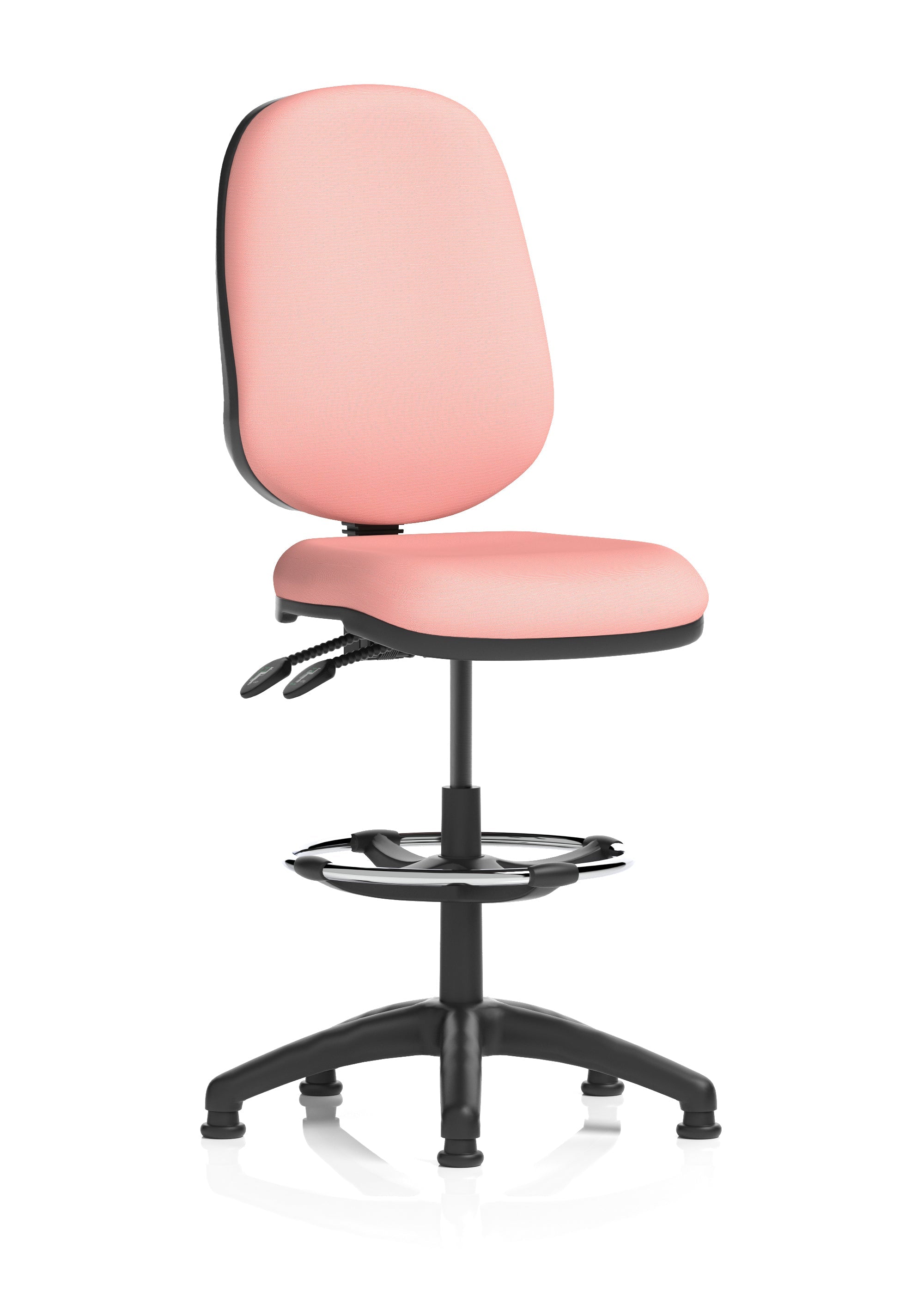 Eclipse Plus II Task Operator Office Chair with Hi Rise Draughtsman Kit In Quest And Rivet Fabric