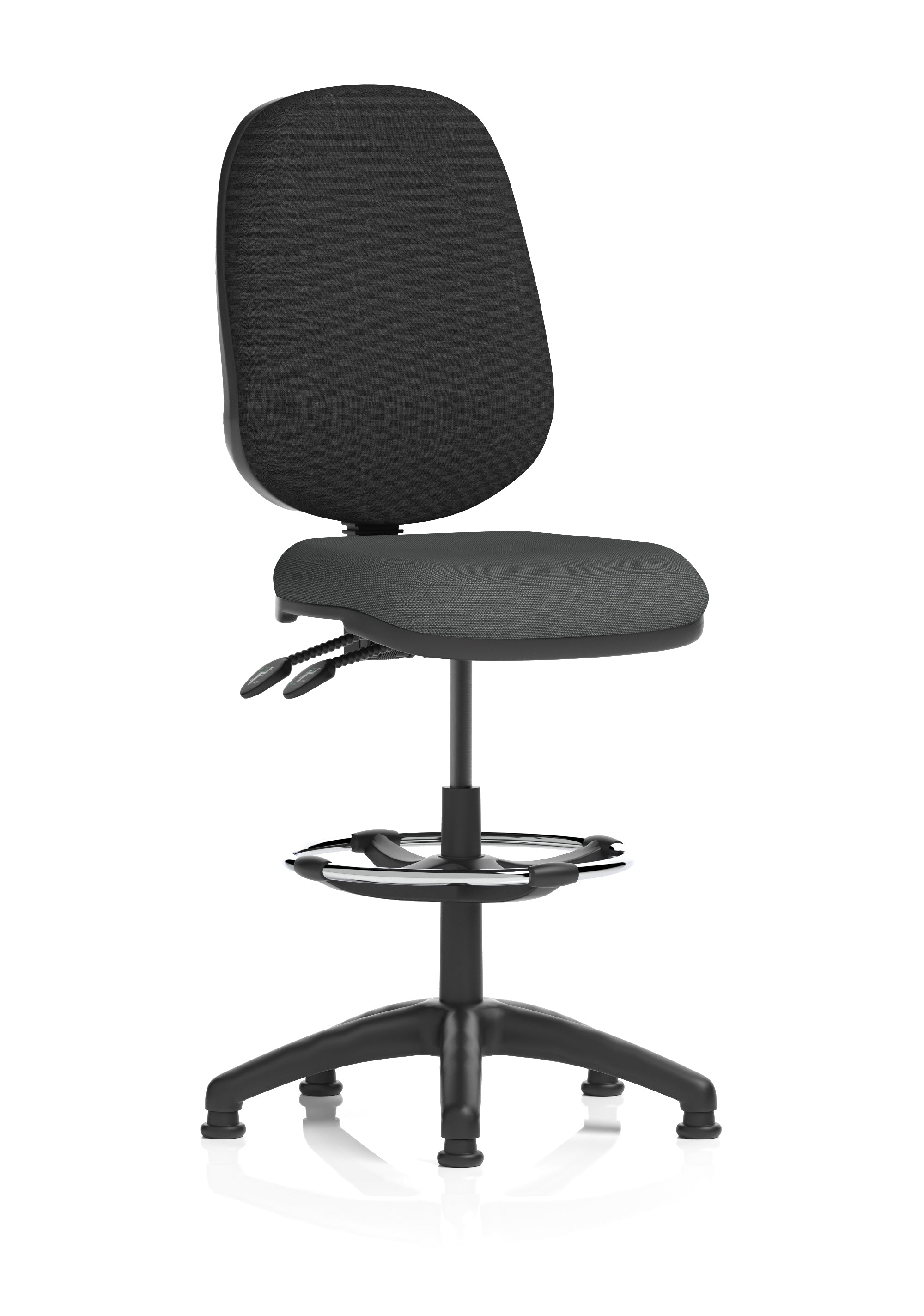 Eclipse Plus II Task Operator Office Chair with Hi Rise Draughtsman Kit In Quest And Rivet Fabric