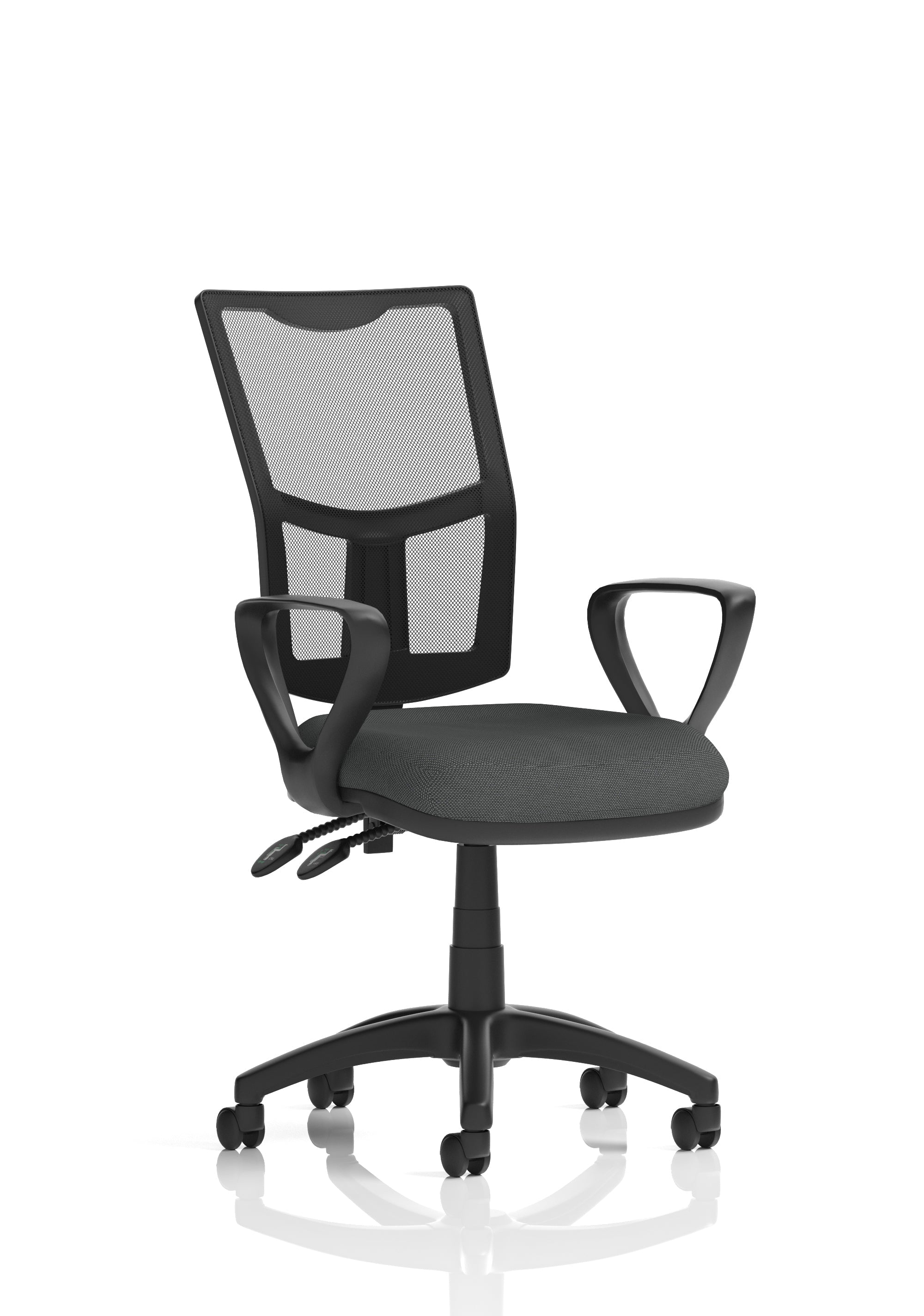 Eclipse Plus II Medium Mesh Back Task Operator Office Chair In Quest And Rivet Fabric