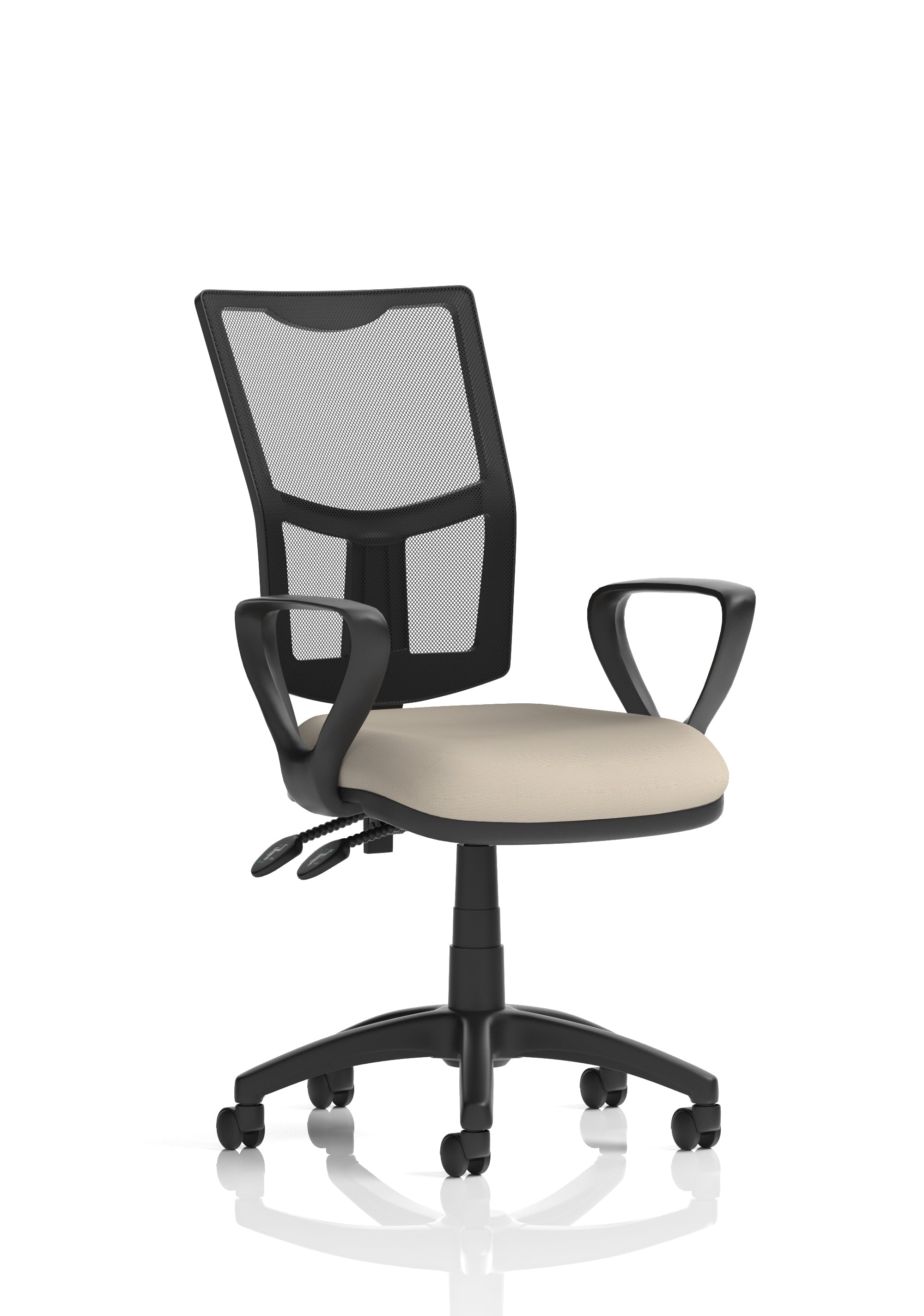 Eclipse Plus II Medium Mesh Back Task Operator Office Chair In Quest And Rivet Fabric