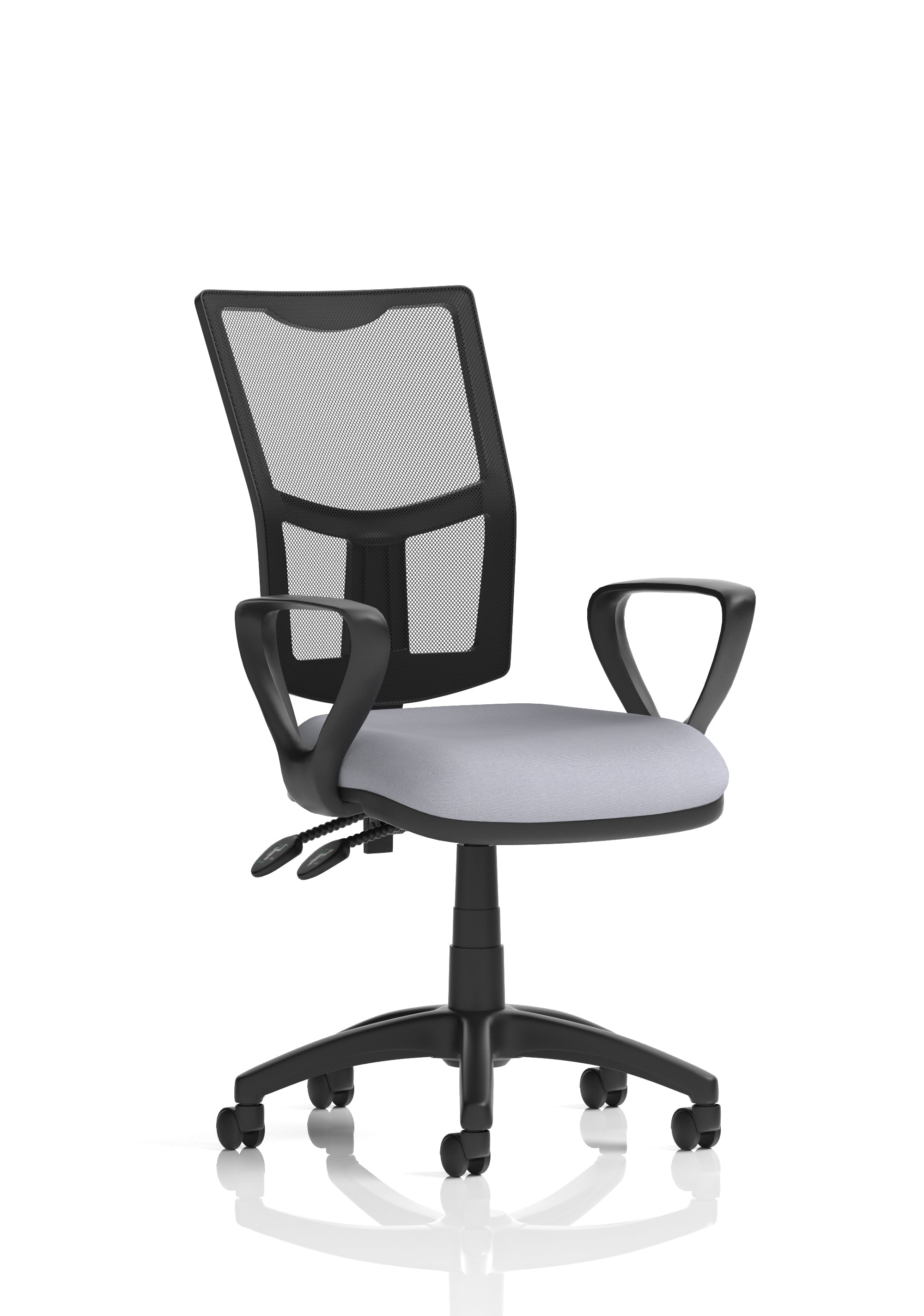 Eclipse Plus II Medium Mesh Back Task Operator Office Chair In Quest And Rivet Fabric