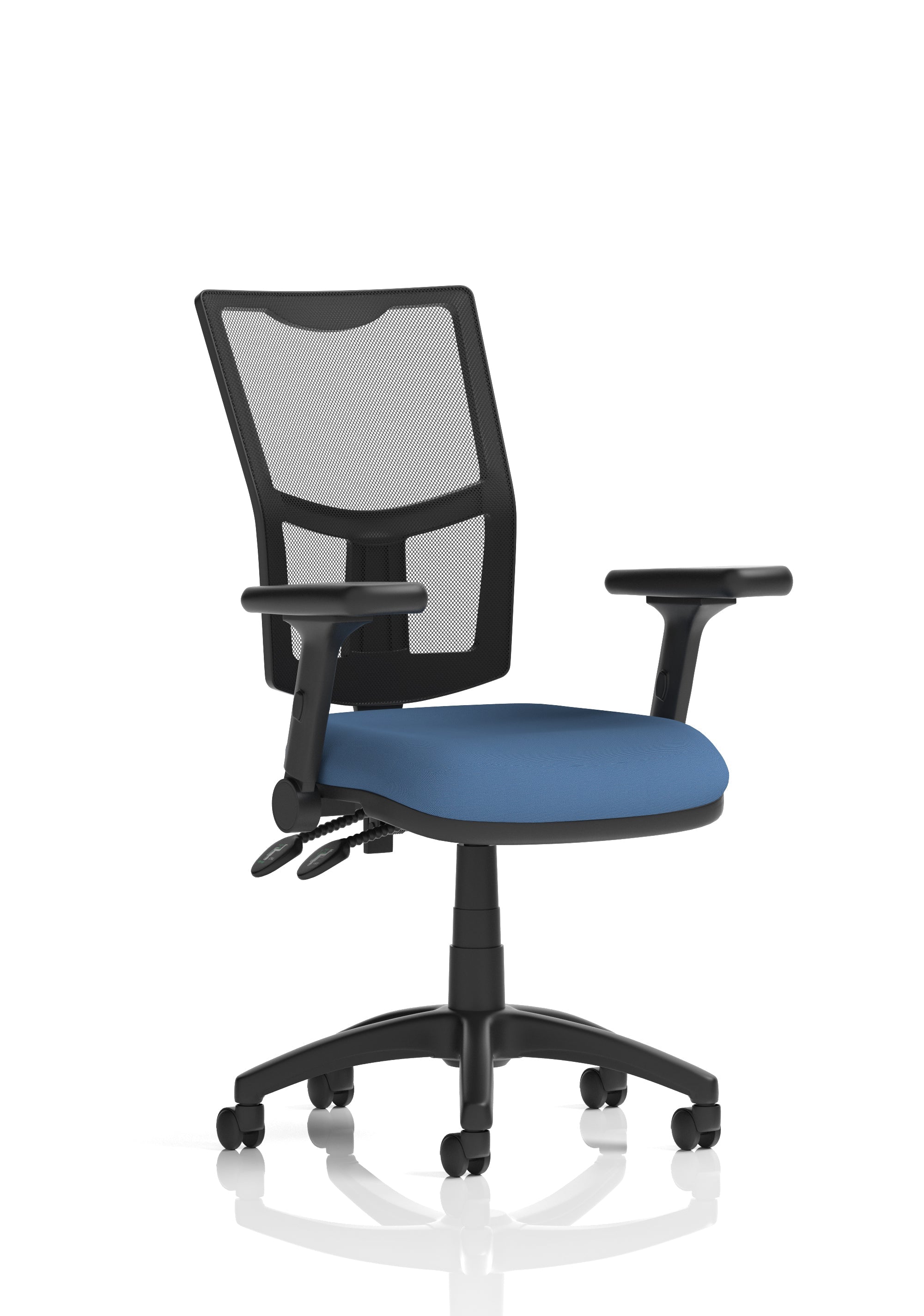 Eclipse Plus II Medium Mesh Back Task Operator Office Chair In Quest And Rivet Fabric