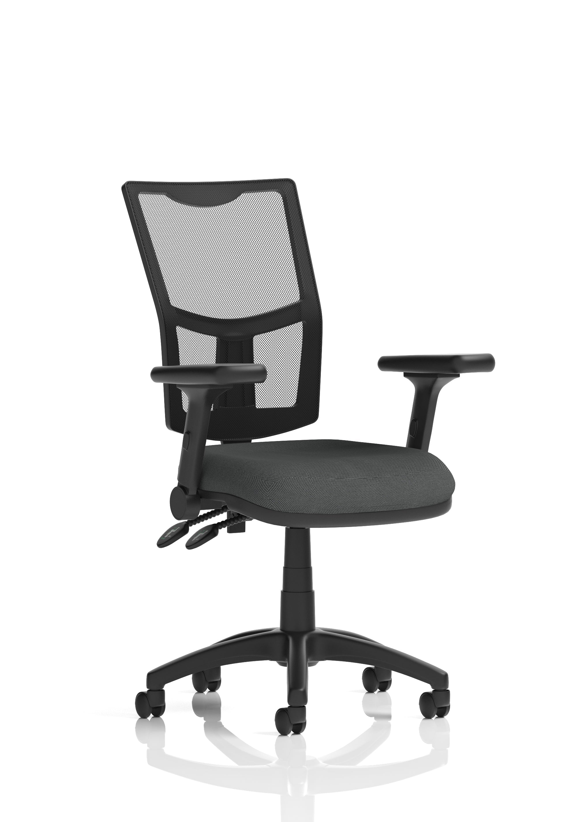Eclipse Plus II Medium Mesh Back Task Operator Office Chair In Quest And Rivet Fabric